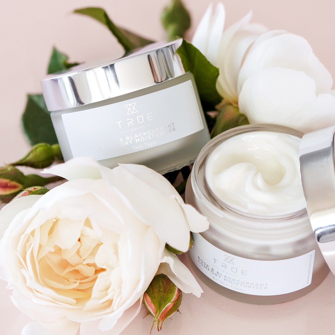 Calming, comforting, deeply replenishing.
Our Rose &amp; Blackcurrant Comfort Moisturiser brings instant relief to stressed or sensitised skin, restoring softness, balance and long-lasting hydration.
Light, soothing and perfect for daily use.

#TrueS