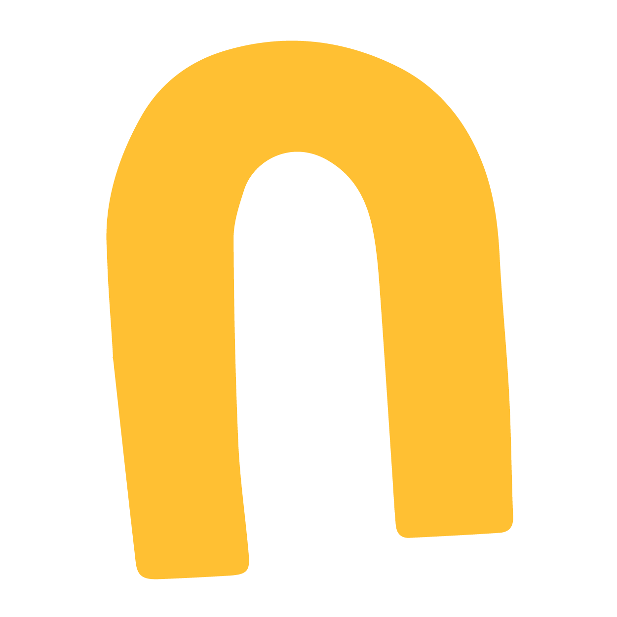 Yellow horseshoe icon