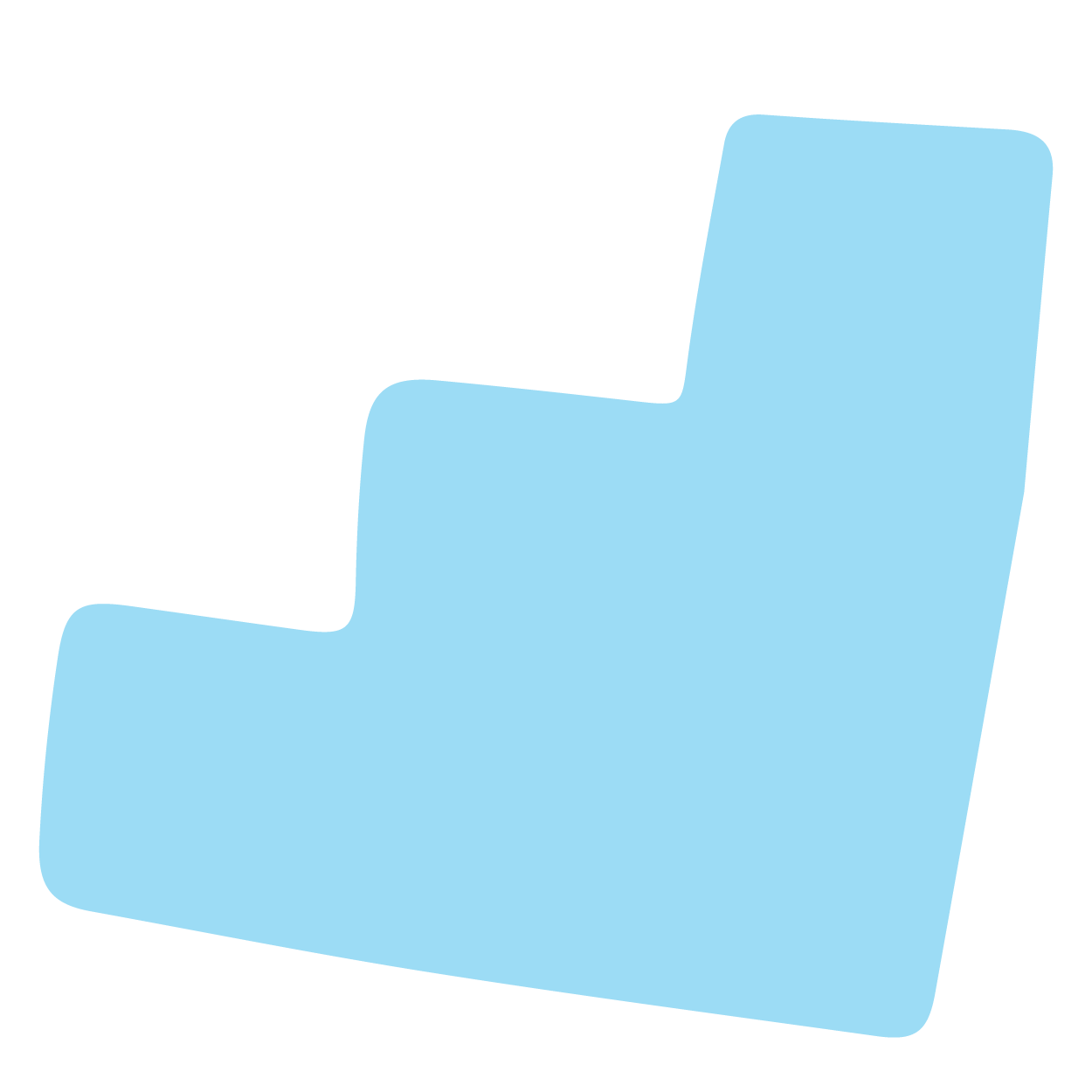 Blue stairs icon