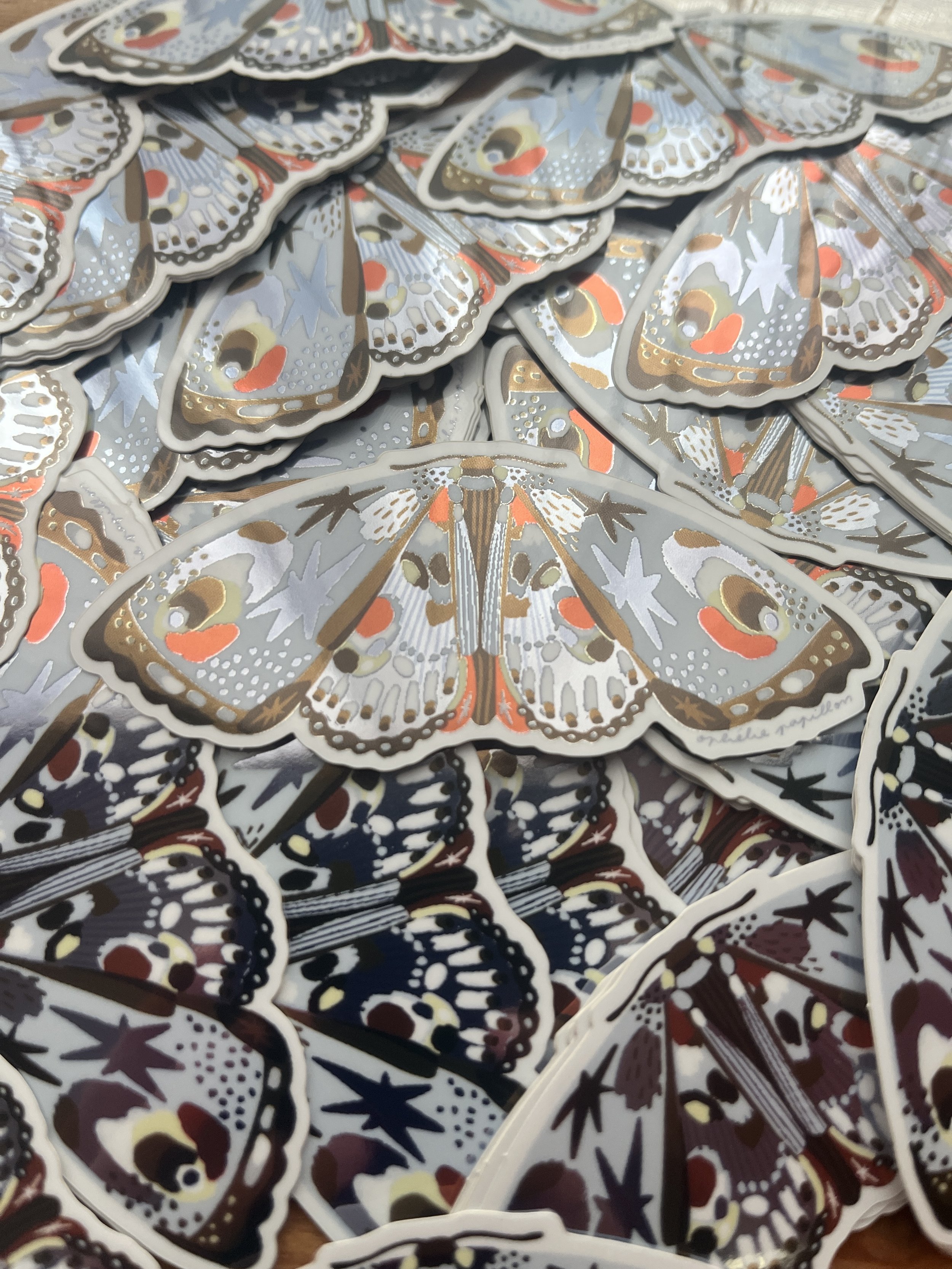 Stickers papillon bleu