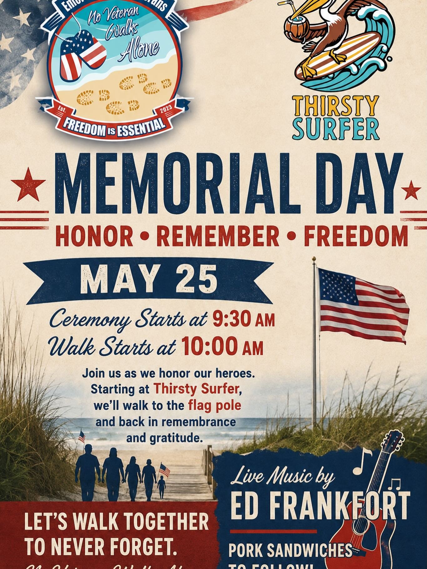 Come join us Monday to honor the fallen.