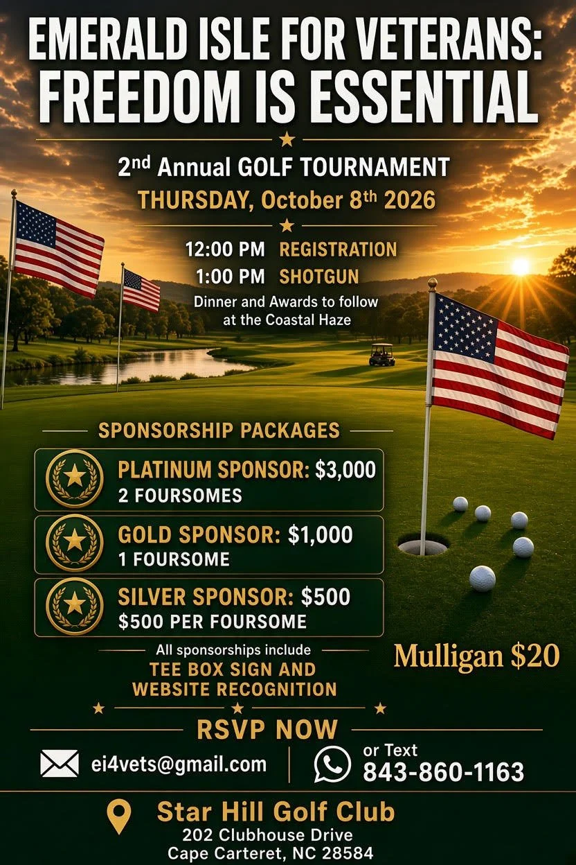 Emerald Isle for Veterans Golf Tournament - Thursday, October 8