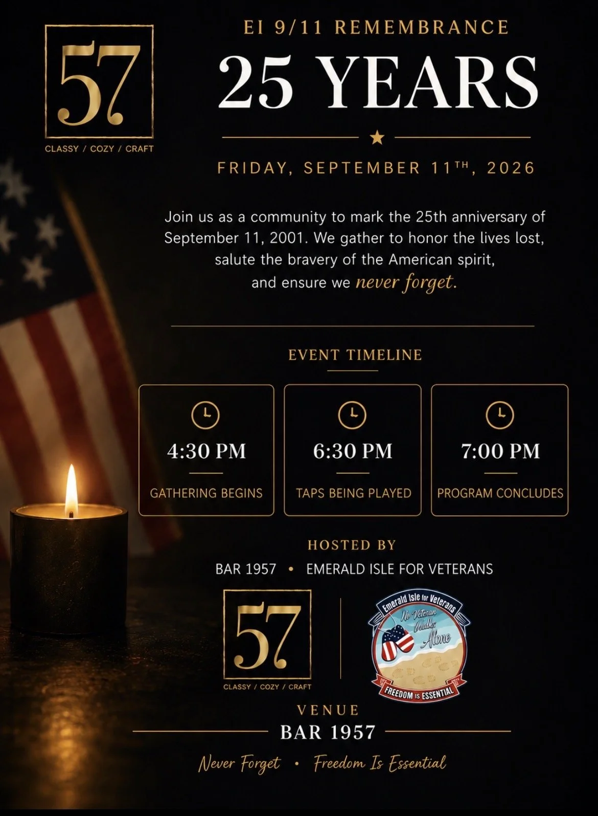 EI 9/11 Remembrance at Bar57.