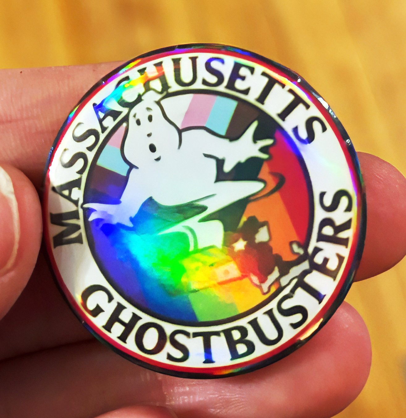 Hologram Pride button