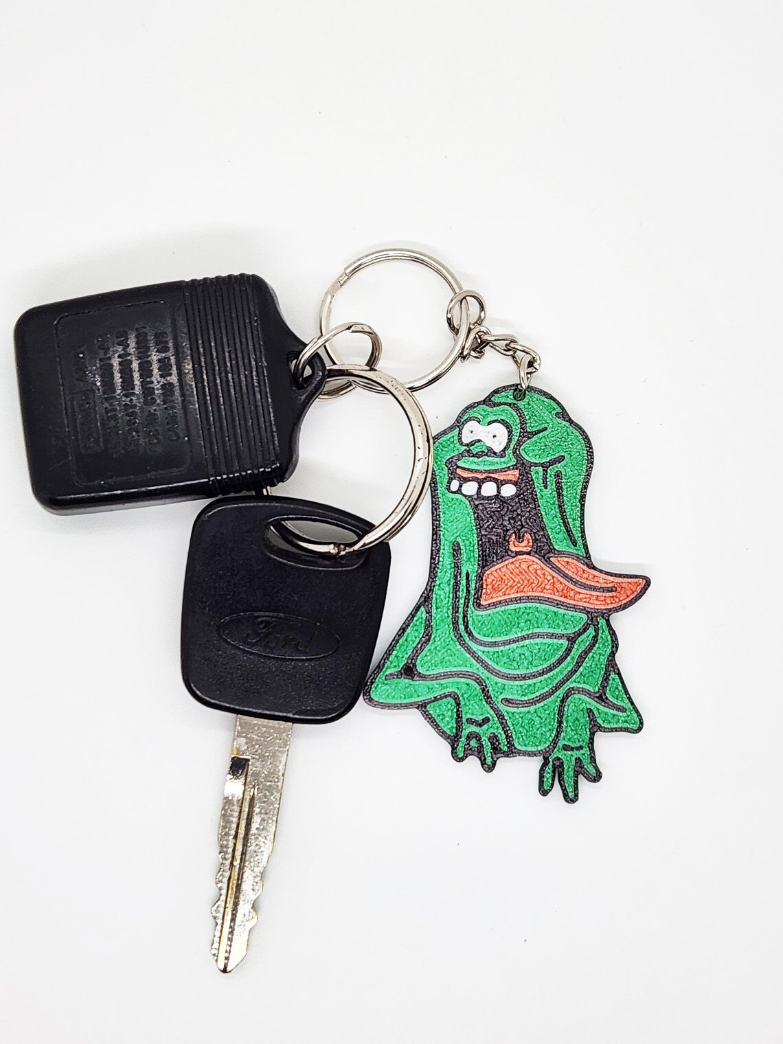 3D printed Slimer keychain
