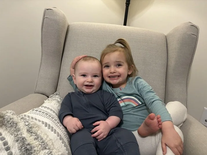 images of two rainbow babies for IVF grant recipients from Starfish Infertility Foundation in 2022