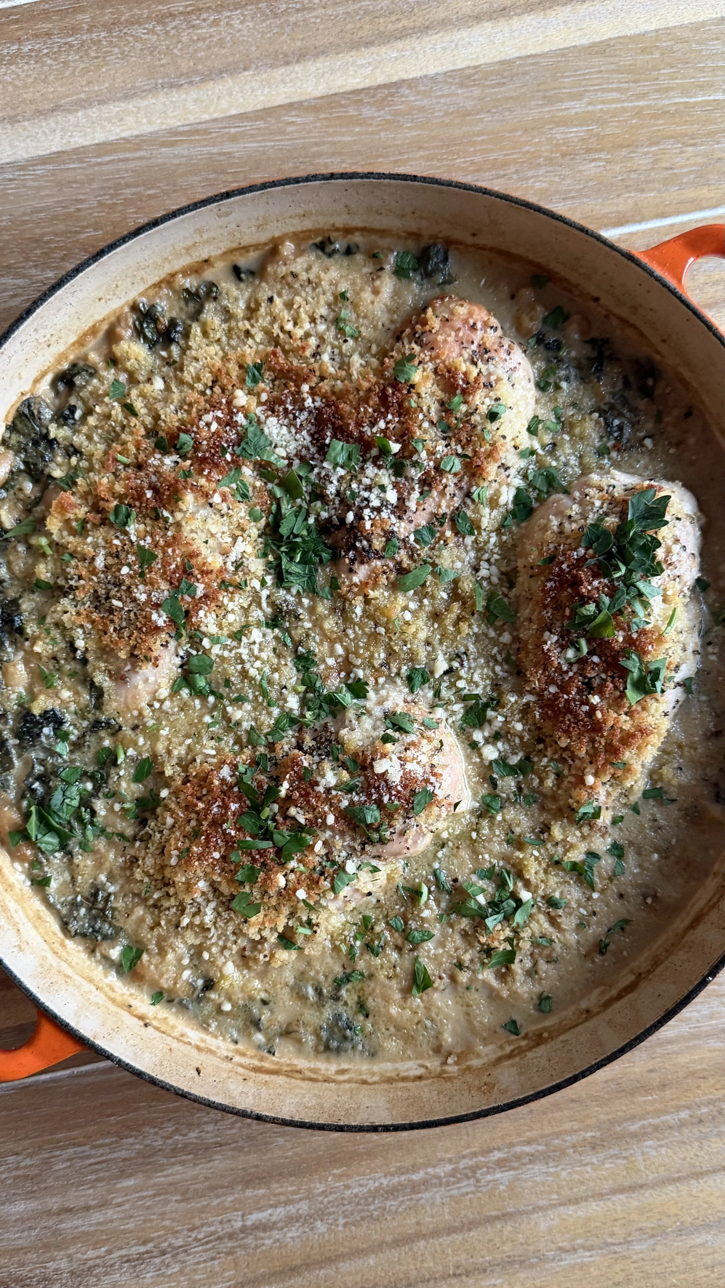 Chicken Caesar White Bean Skillet