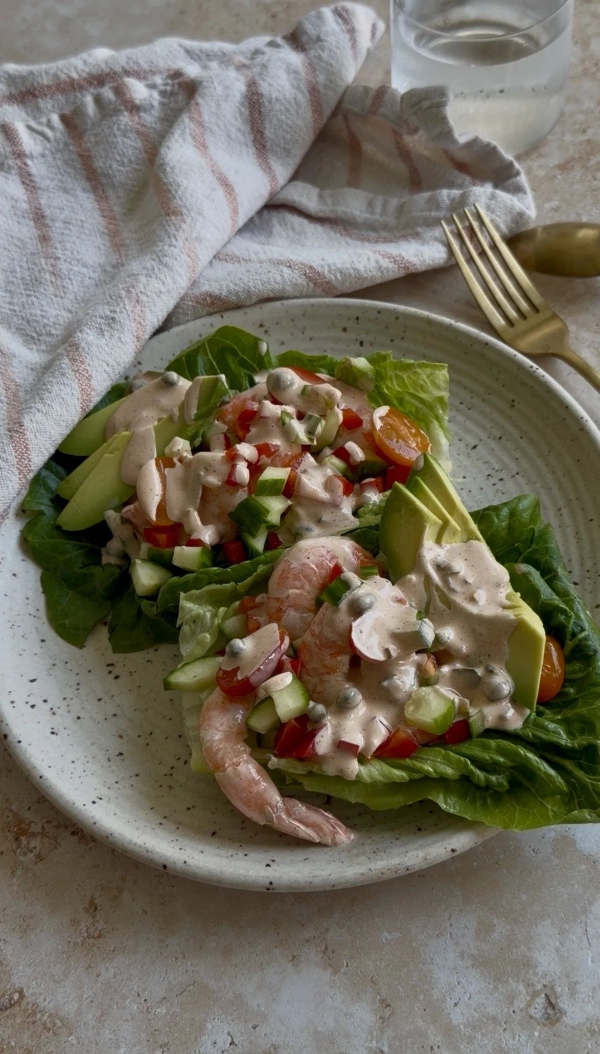 Shrimp Louie Lettuce Cups