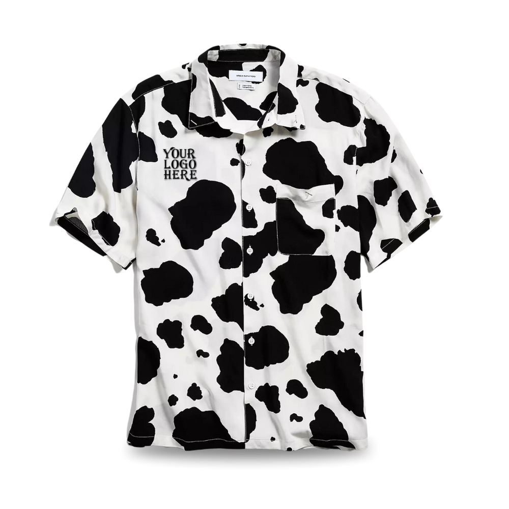 Cow Short Sleeve Button-Down Shirt — CowSwag