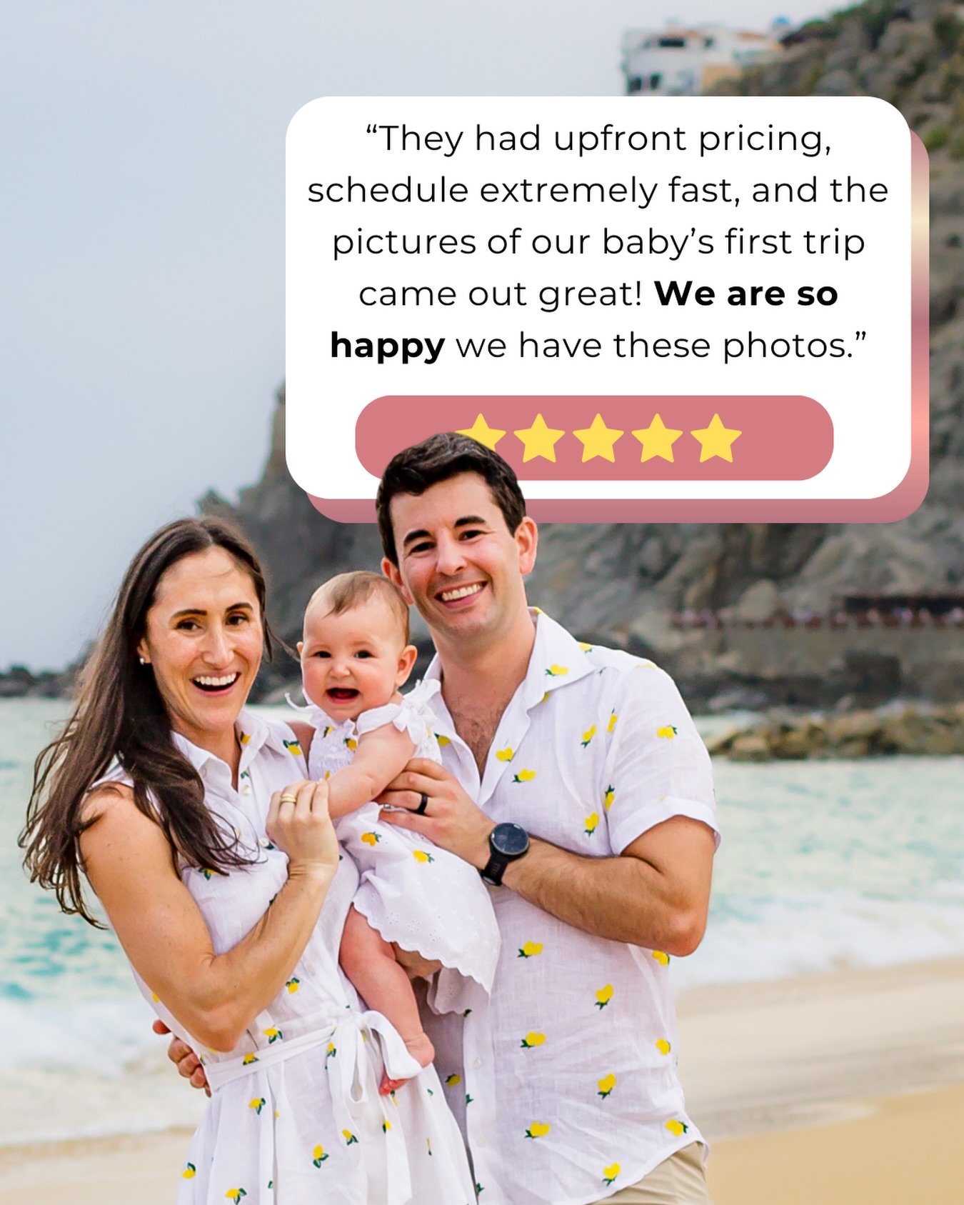 Thank you so much for your 5-star Google review, Charles! 🥹 We loved documenting your baby&rsquo;s first vacation.