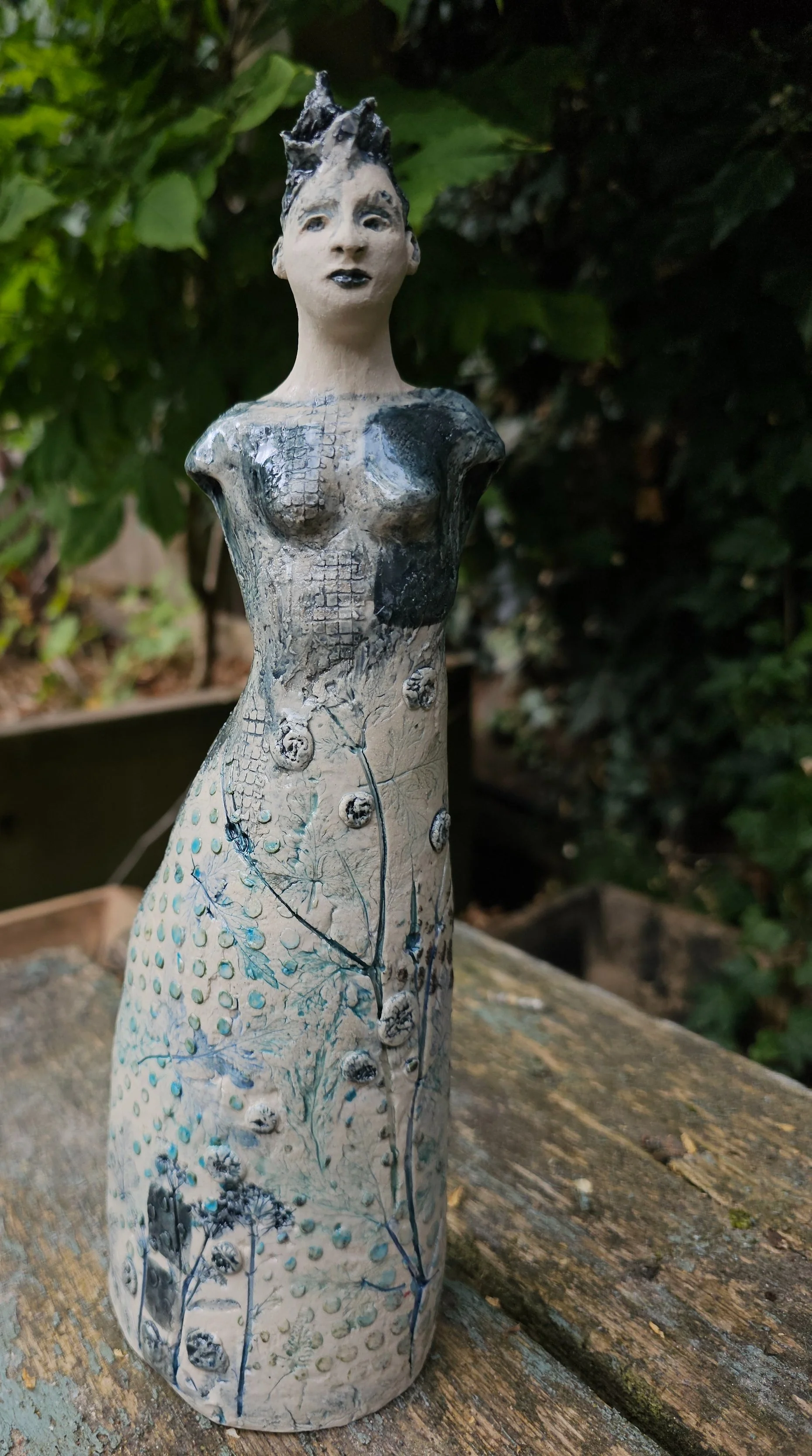 Sway: Sculptural vessel in white stoneware 28cms high. £95 plus P&P UK only
