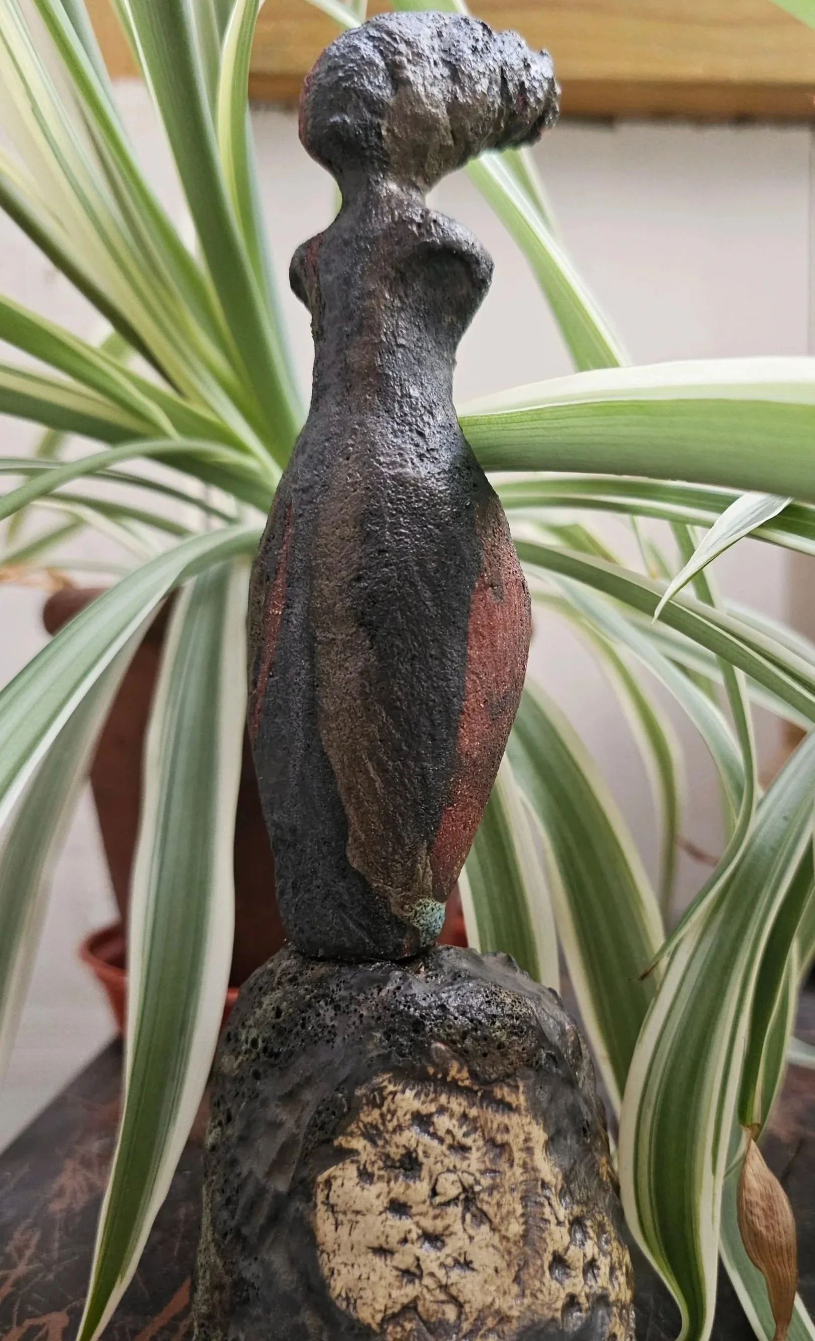 Seraphina red stoneware on attached plinth £40 plus P&P to uk only