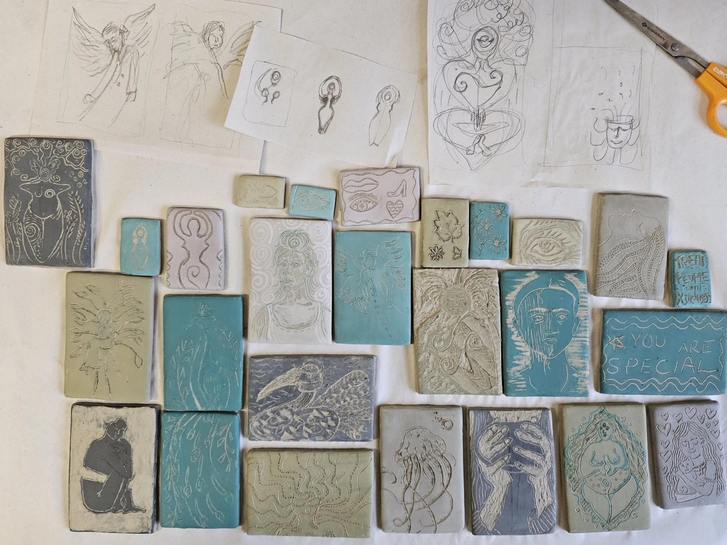 sgraffito tiles workshop outcomes