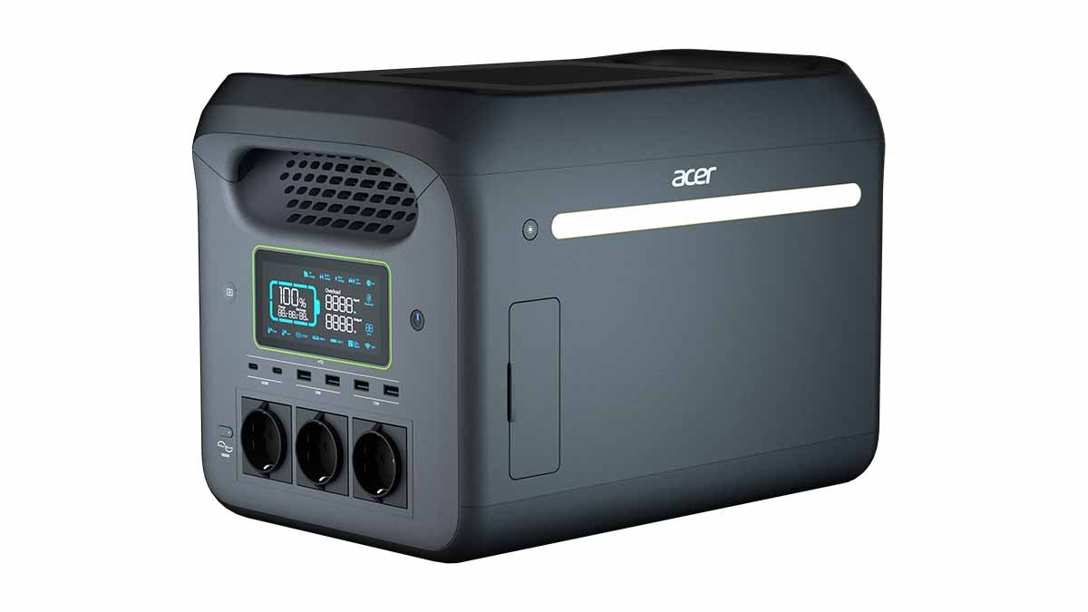 Acer mit umweltfreundlichen, solarbetriebenen mobilen Power Stations