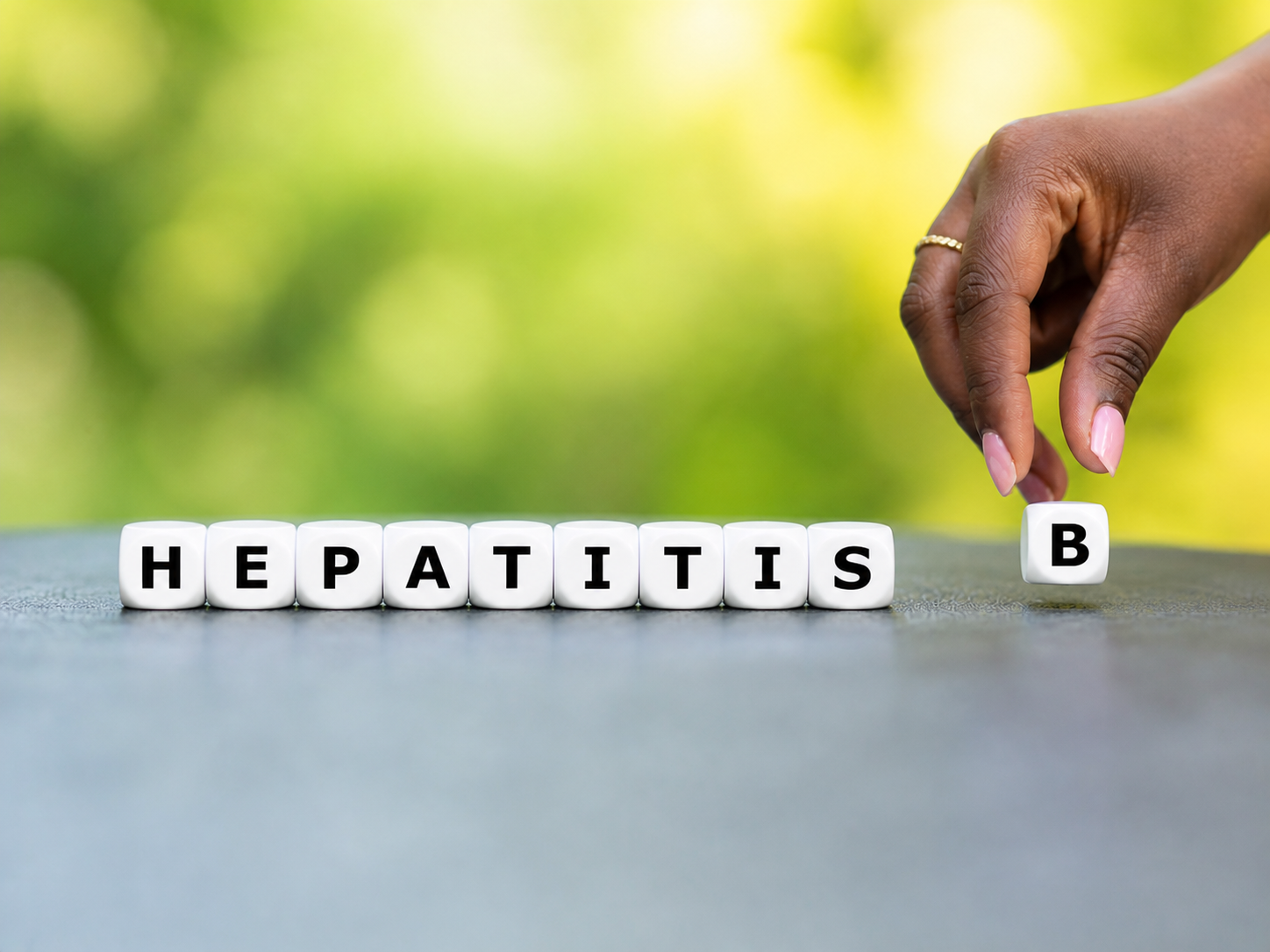 letter blocks spelling hep b
