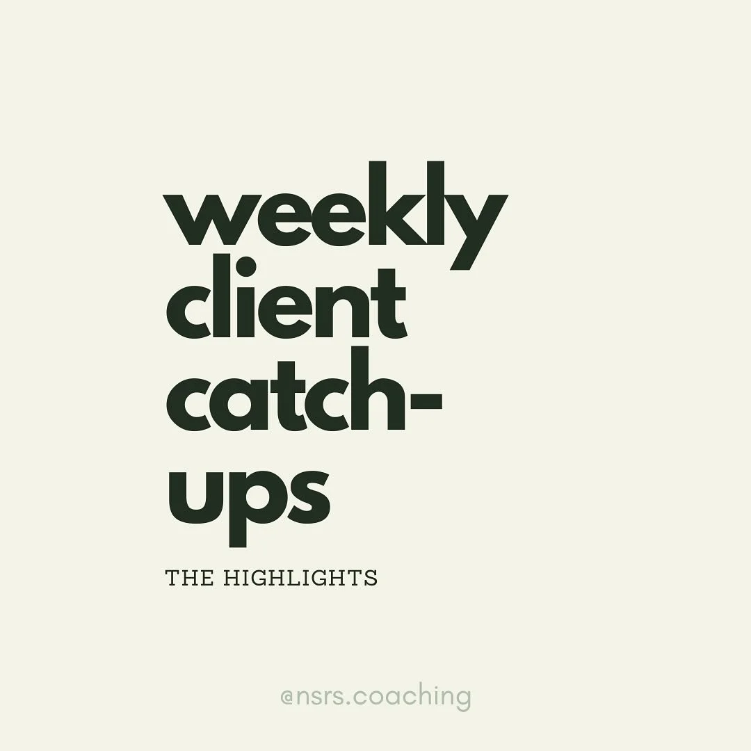 I catch-up with my online clients every week and we go through very important topics that we all think about a lot. 

I&rsquo;ve decided to share highlights on a weekly edition. This is the first one!

We never know if this might help somebody else t