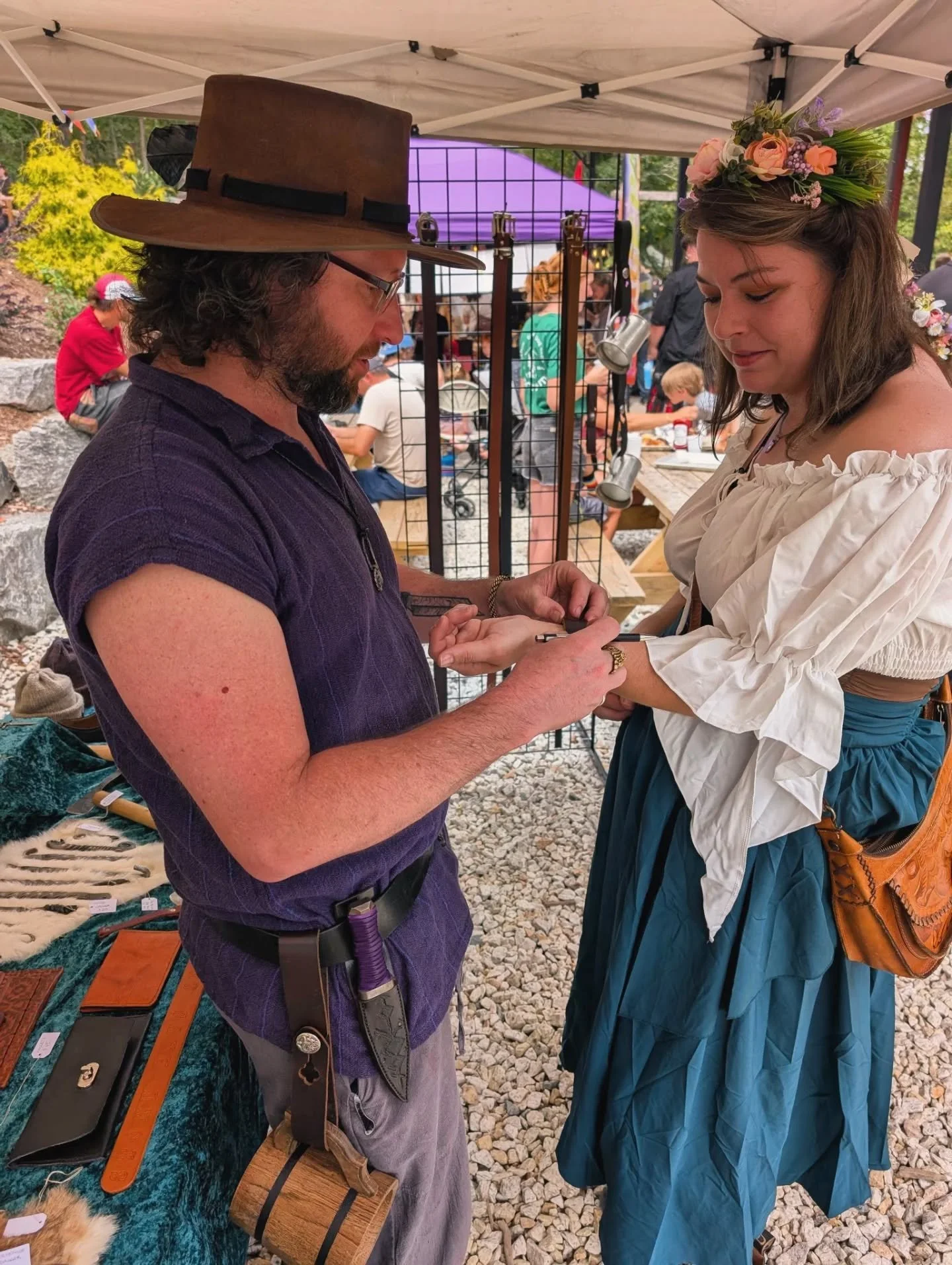 On Saturday we had the honor of being a vendor at @millsriverbrewingco Renaissance Festival. We were blessed with merry maidens, new friends, and got to see a lot of talent. It's really truly a dream for us to play merchant for the first time at a Re