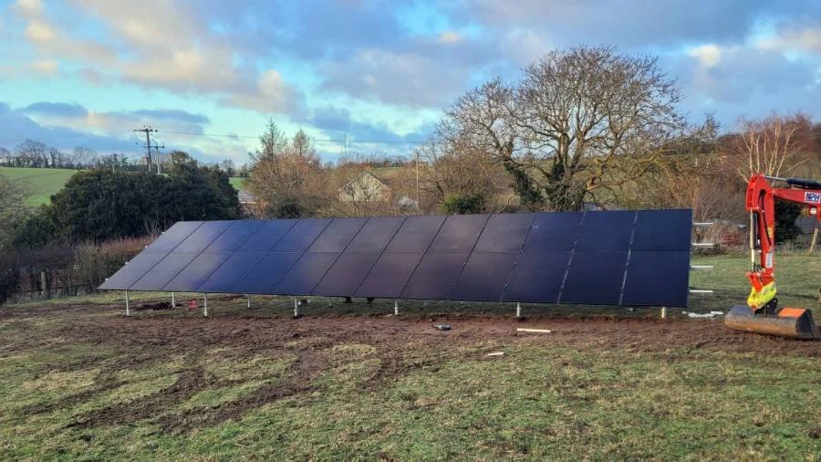 Ground mounted solar solution for domestic property providing clean energy