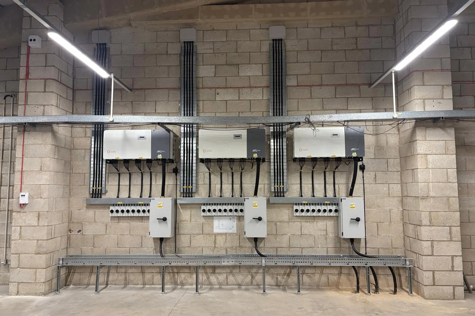  Three 100KW Solis Inverters 