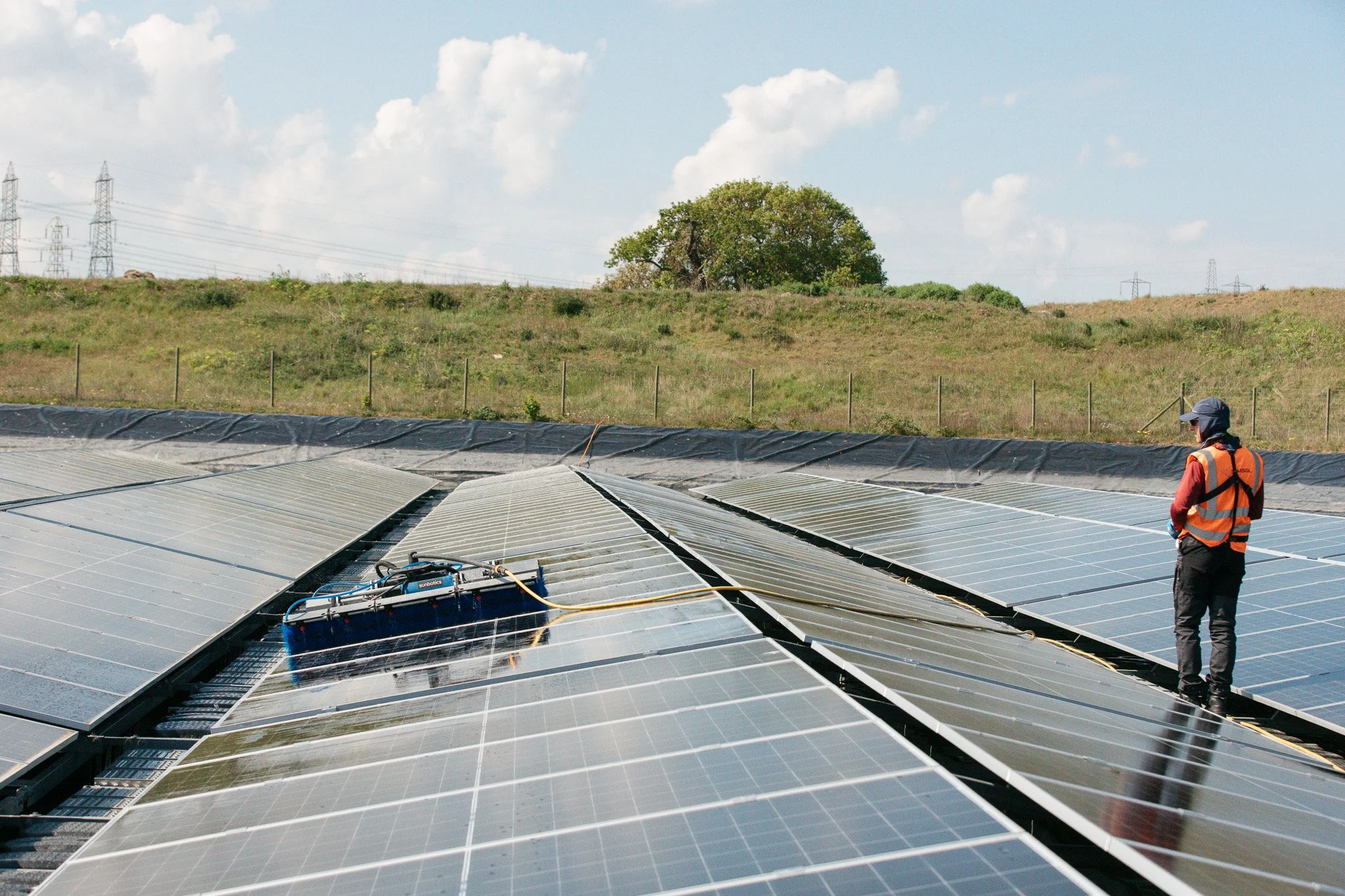 Floating Solar Cleaning with Clearsol