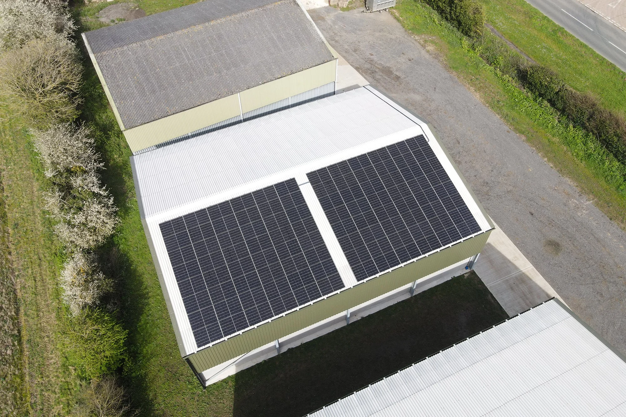 The integration of solar panels across the farm’s buildings has significantly reduced energy costs and carbon emissions.