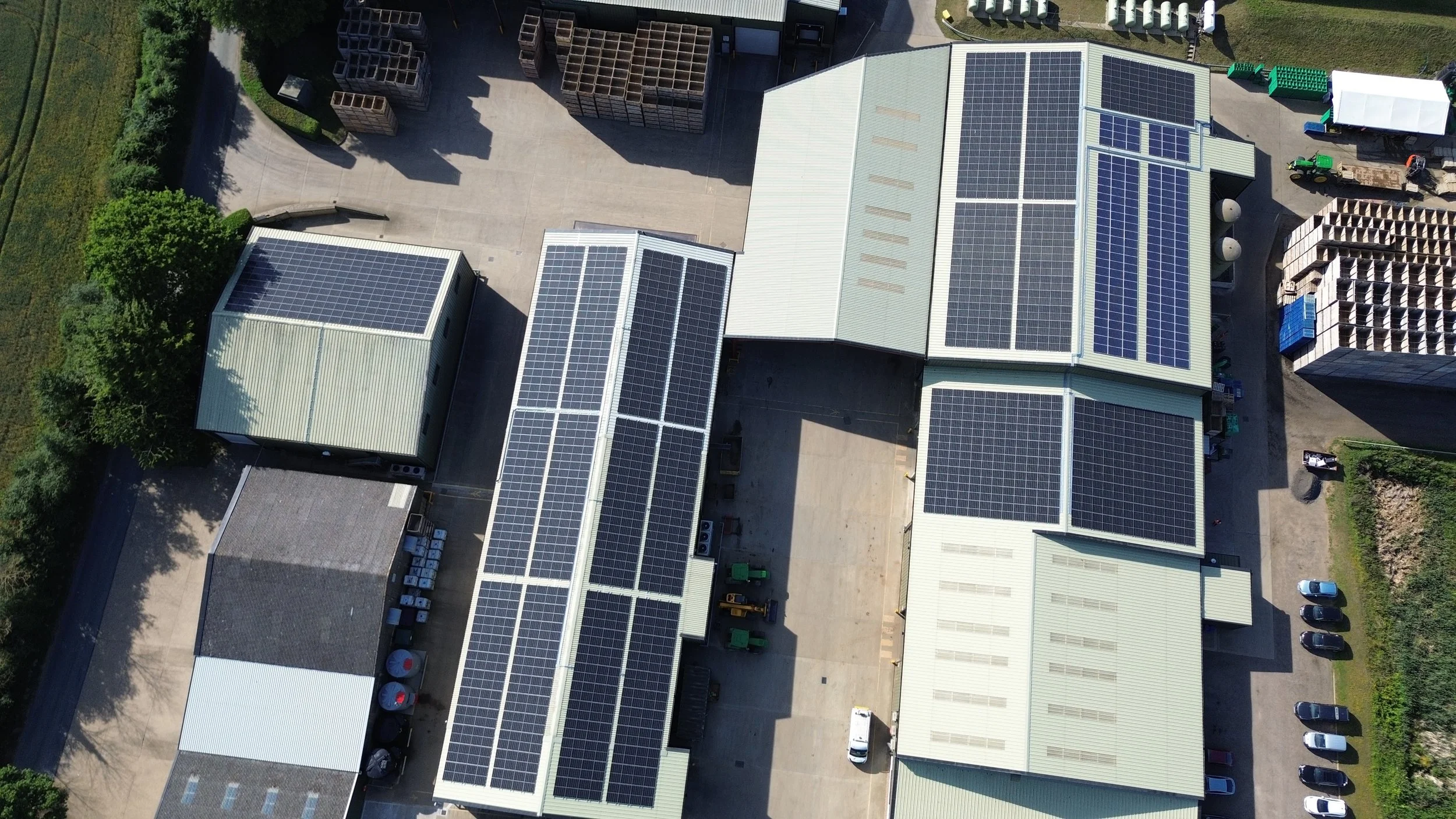 1500 solar panels were installed at James Foskett Farms
