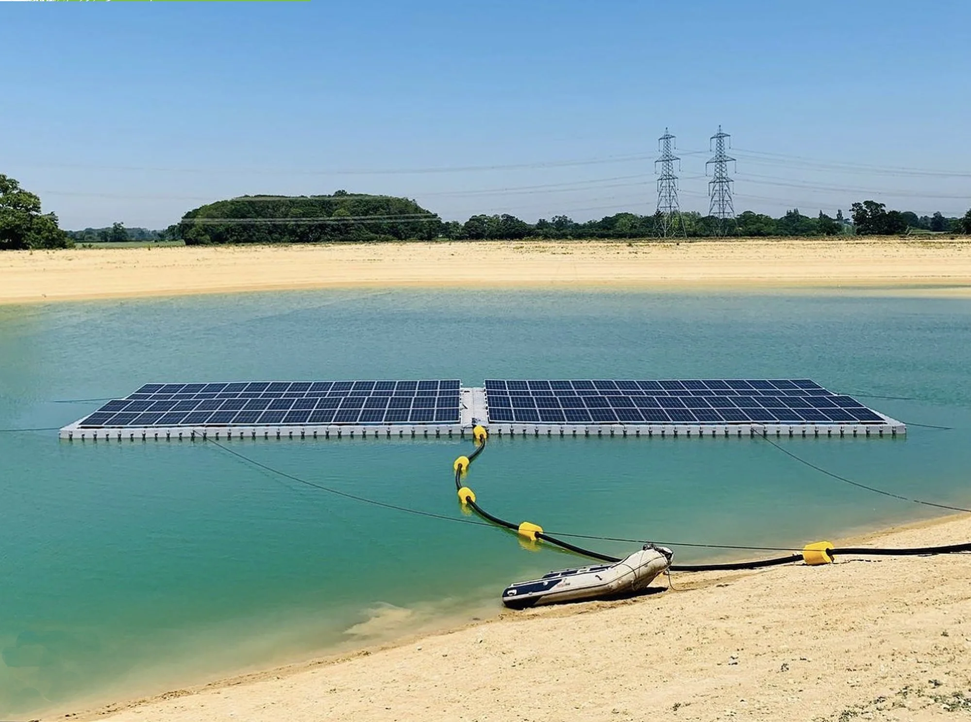  A floating solar installation in Suffolk 