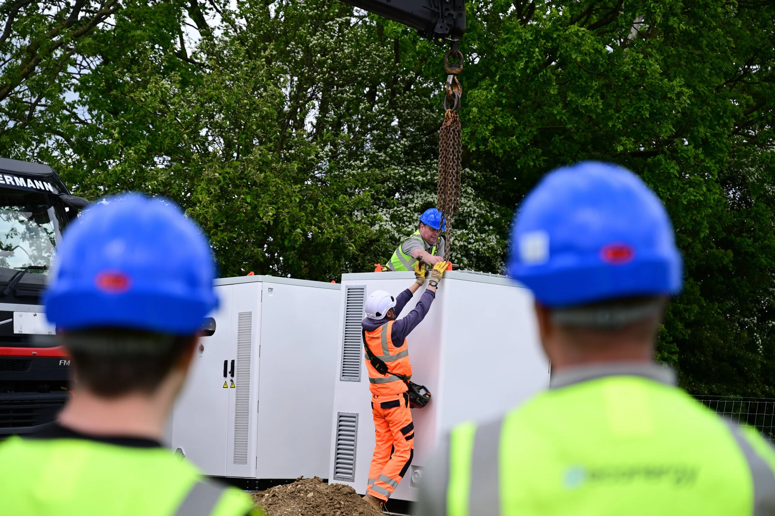 Battery Storage craned in at Upper Vaunces

