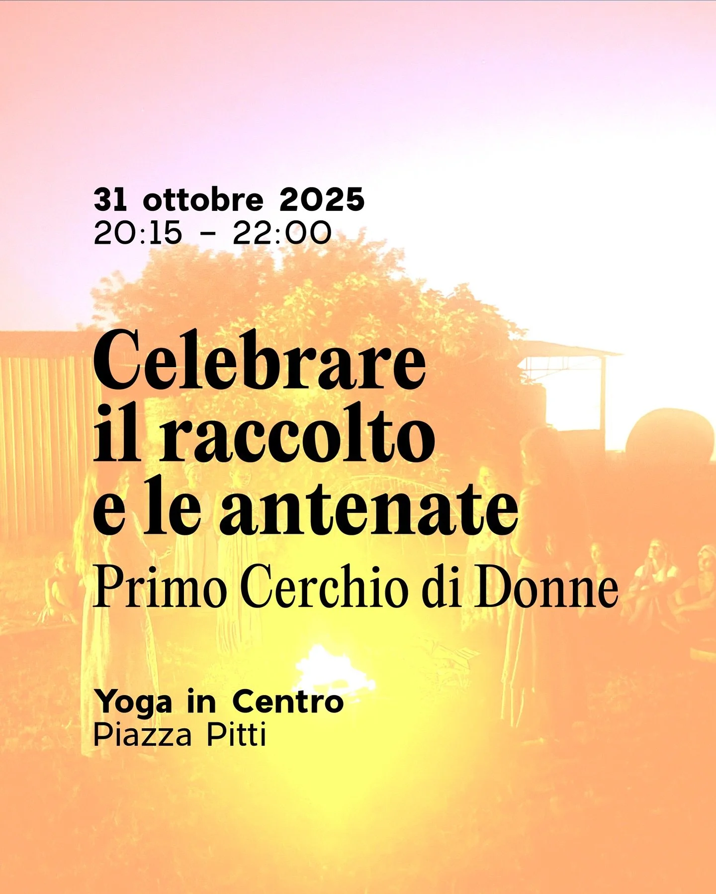 Il primo cerchio di donne si terr&agrave; il 31 ottobre, in ricorrenza della festa celtica di Samhain.

Samhain segnava la fine dell&rsquo;anno agricolo e l&rsquo;inizio di un nuovo ciclo: un passaggio tra la luce e l&rsquo;oscurit&agrave;, tra il mo
