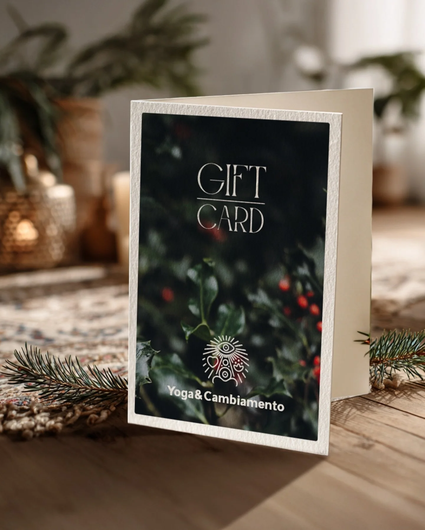 🎁 Gift Card
Yoga &amp; Cambiamento

Un regalo di cura, ascolto e presenza per chi ami. Con la Gift Card puoi offrire lezioni di yoga, sedute di pranoterapia, incontri dedicati al benessere femminile e alla ciclicit&agrave;, oppure un primo passo in 