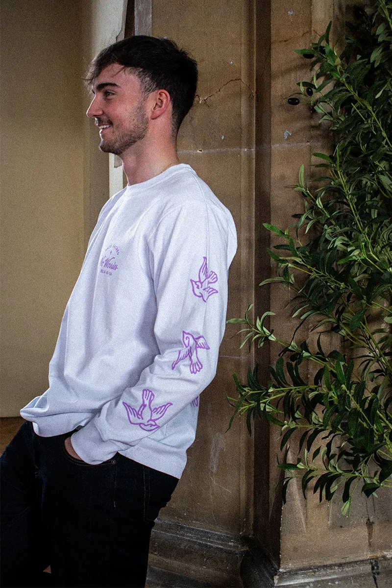 No Worries Long Sleeve T-Shirt White