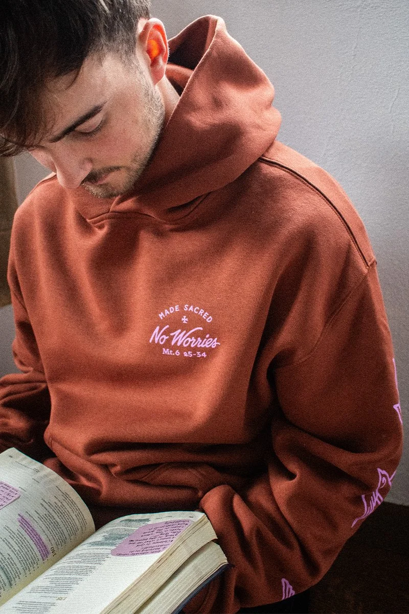 No Worries Hoodie Clay