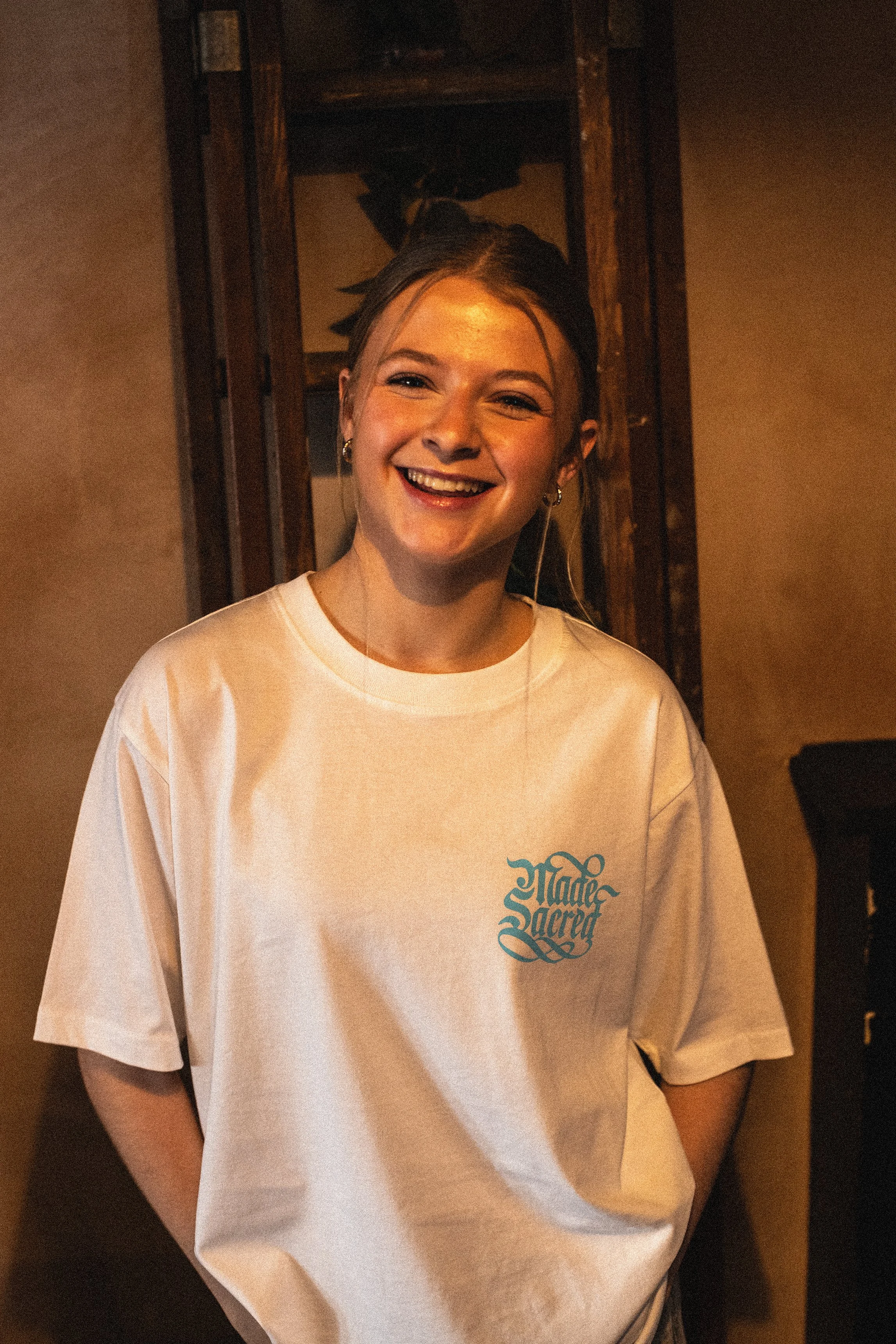 Made Sacred Oversized White T-Shirt
