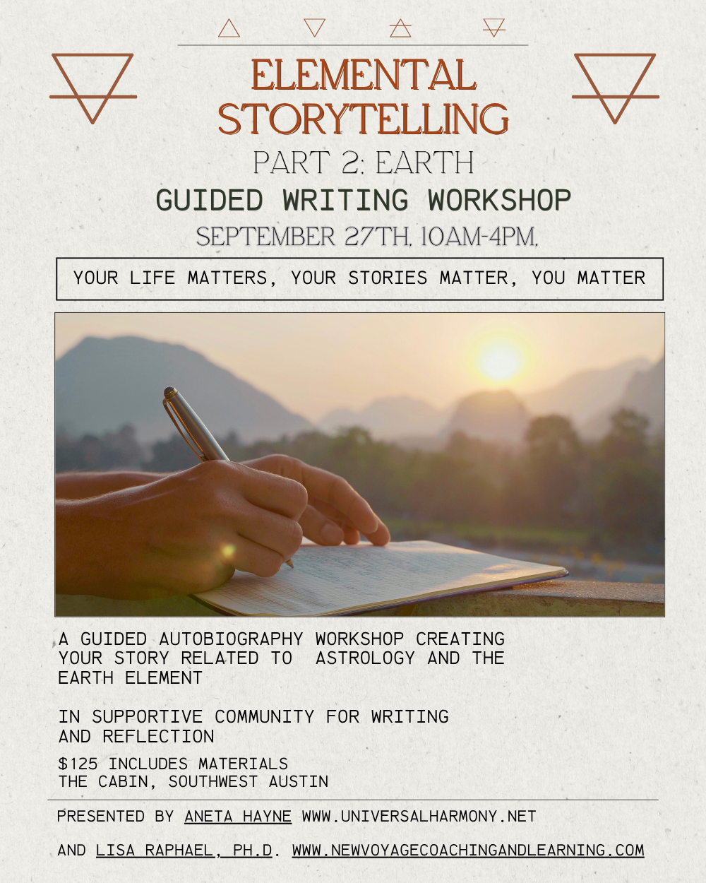 Elemental Storytelling Retreat: Part 2-Earth