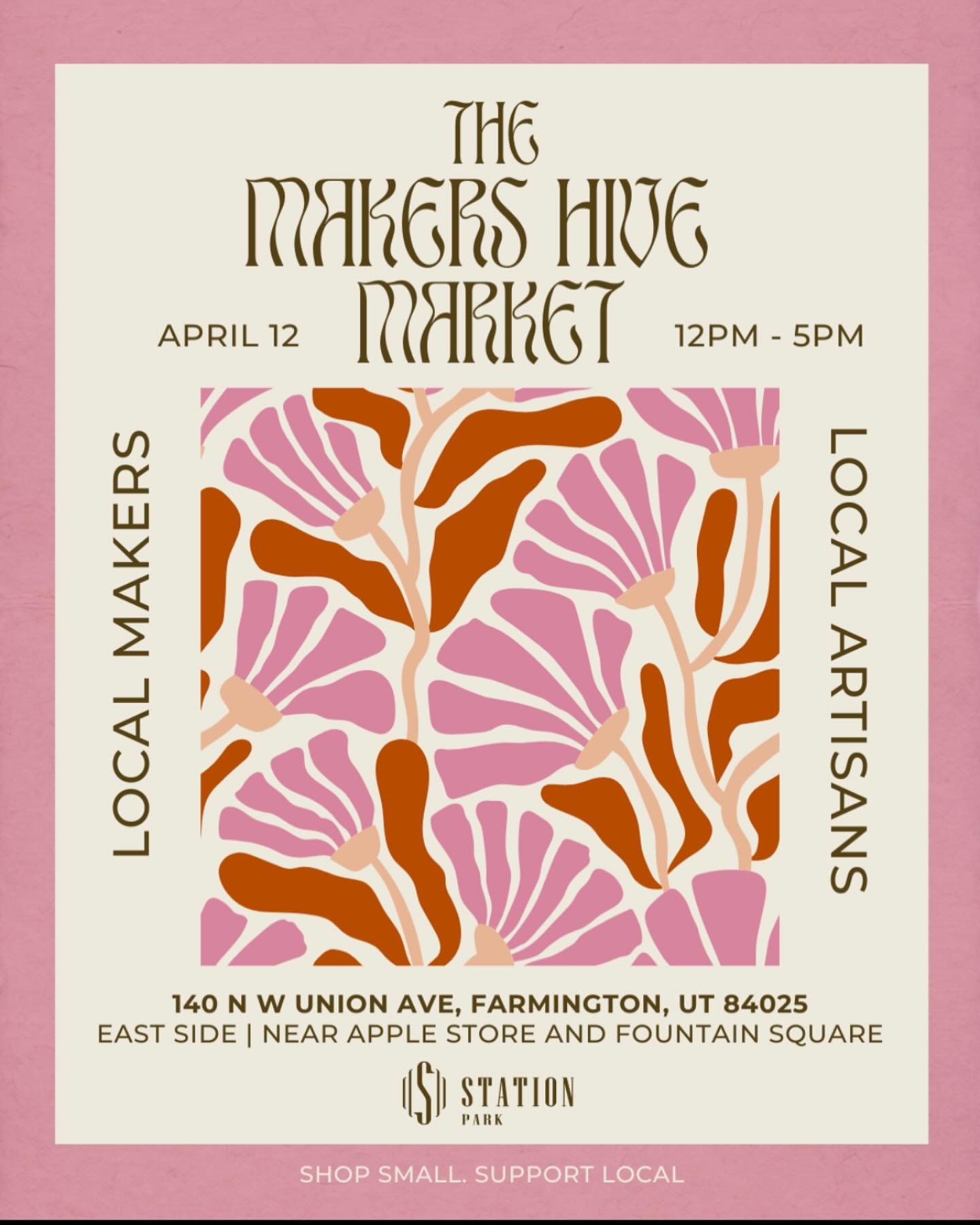 Coming up! @themakershivemarket in Farmington, Utah!! Looking forward to be there!! 🙌🏼🌸
