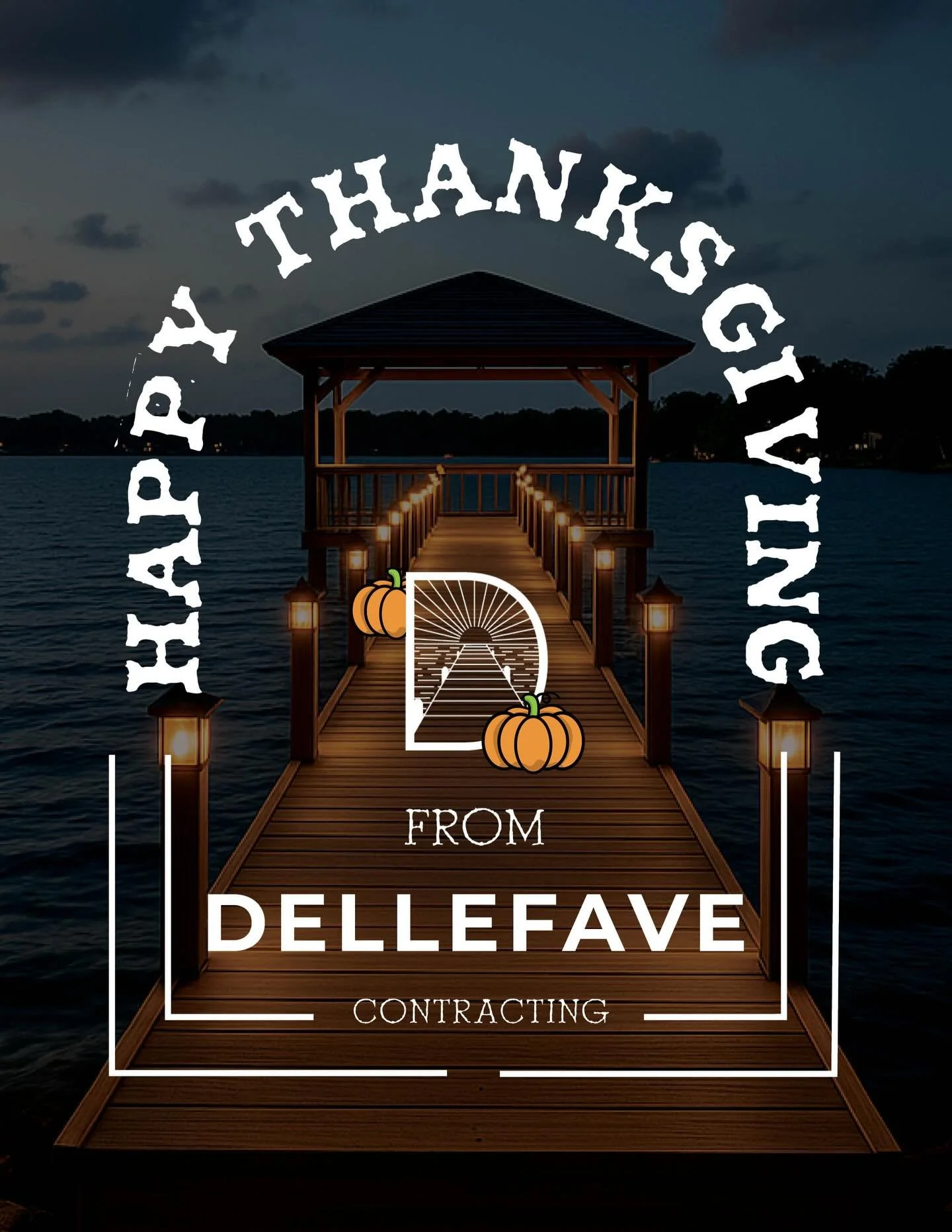 🍂 Happy Thanksgiving from Dellefave Contracting! 🦃

This Thanksgiving, we&rsquo;re grateful for calm waters, beautiful sunsets, and the amazing customers who trust us to bring their waterfront dreams to life. Whether it&rsquo;s a cozy fishing dock 