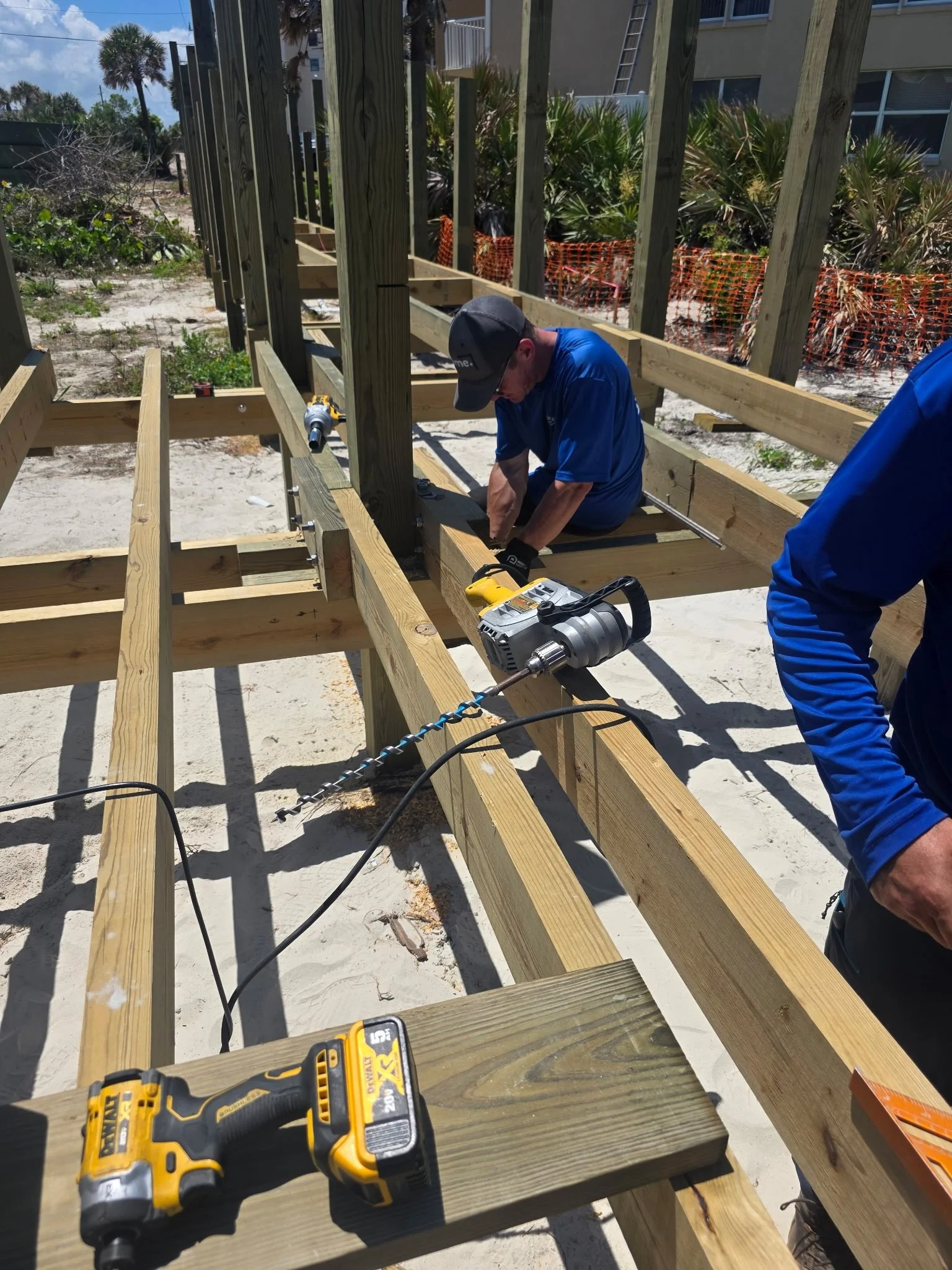 Check out the completed demolition work at Inlet Harbor and our continued progress bringing this boardwalk back to life! 🌊🔨

With demolition behind us, we&rsquo;re now installing new decking and shiny galvanized hardware built to withstand Florida&