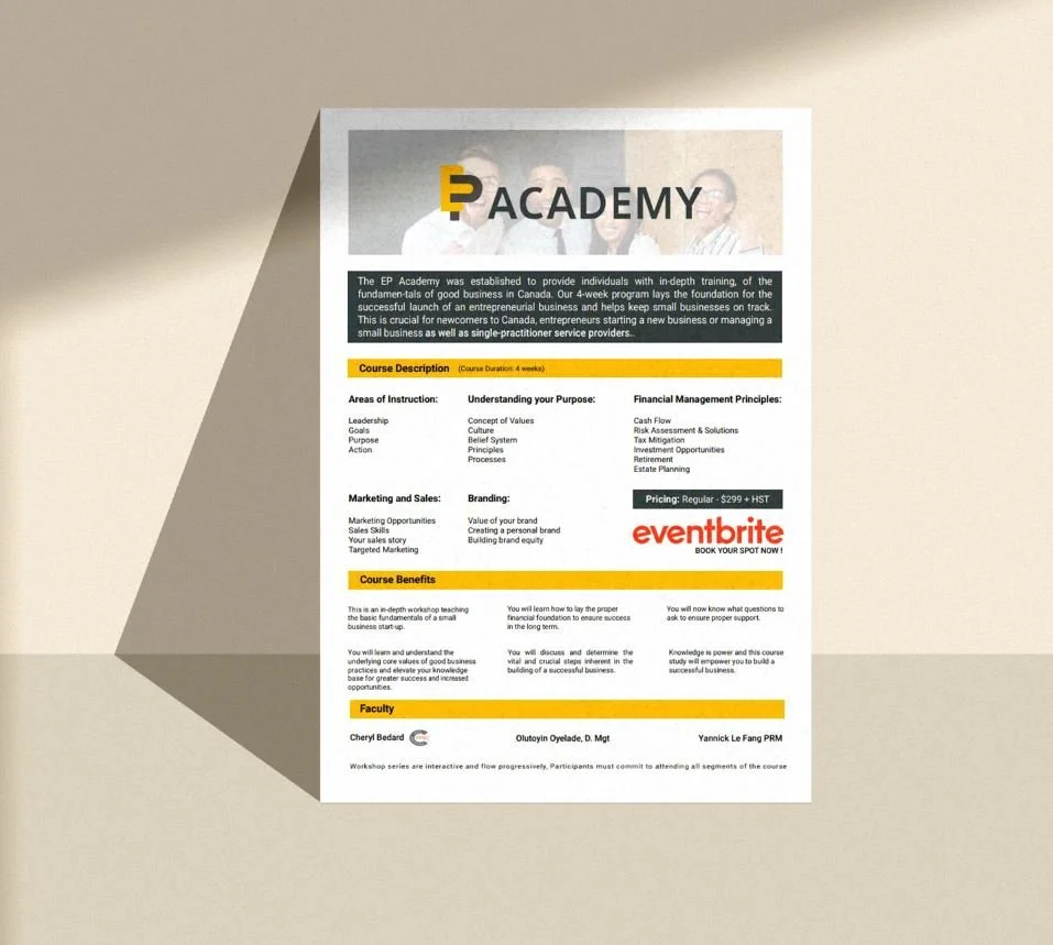 EP Academy EventBrite Leaflets