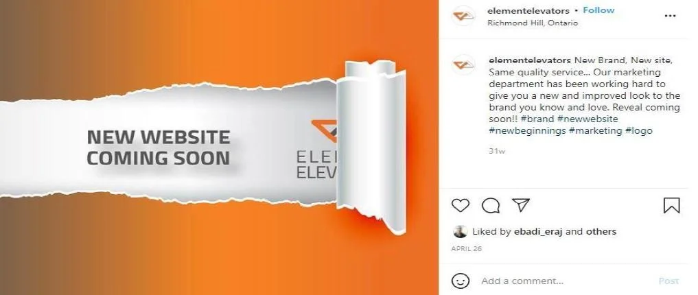 Element Elevators - Social Media Campaigns