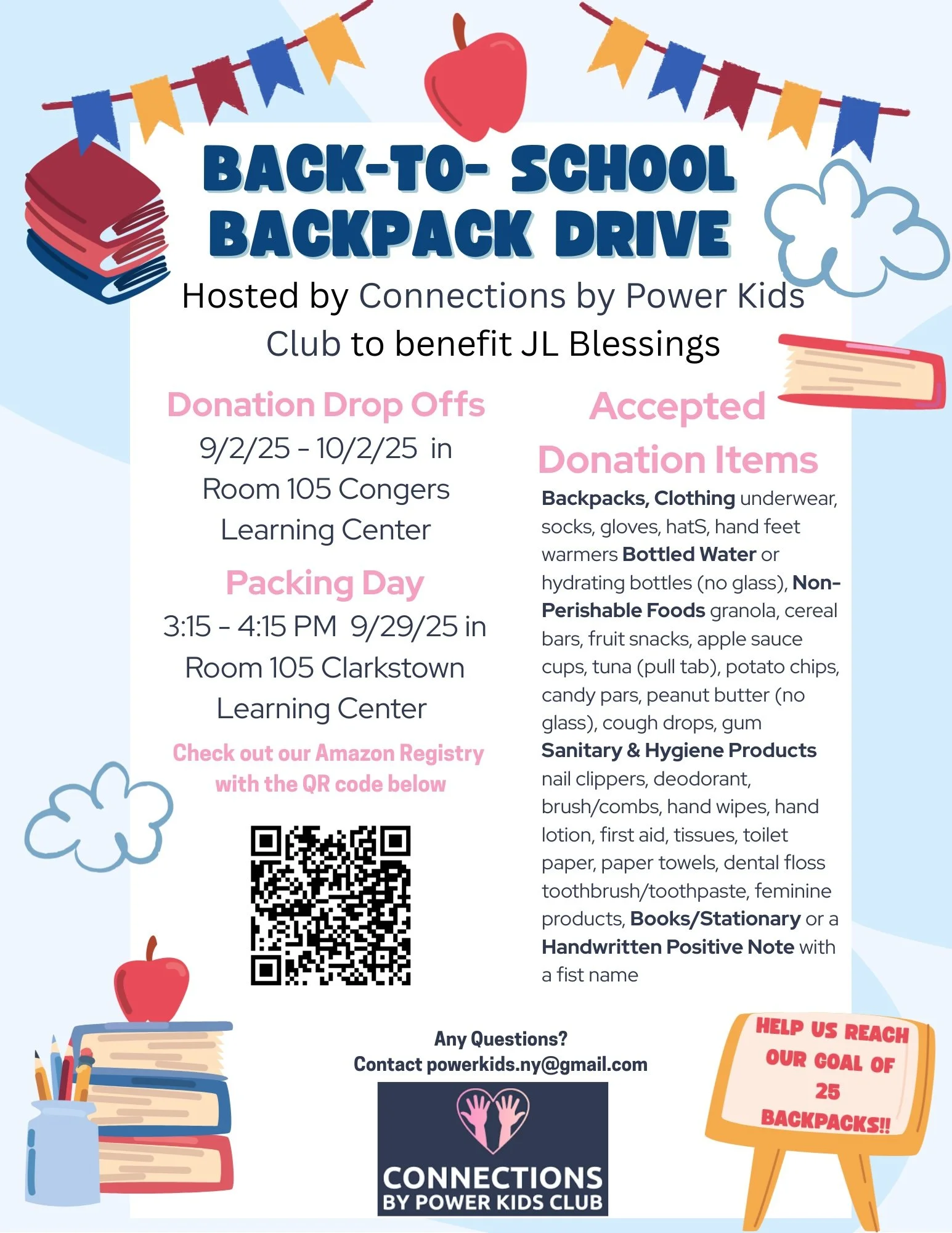Back-to-School Backpack Drive: Help Us