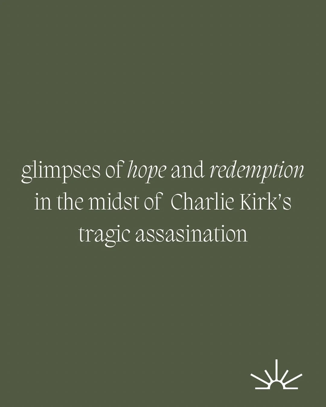 My heart is broken by the hate, horror, carelessness, and evil spewing around this app over the last week.

To mock someone&rsquo;s death and laugh at his widow&mdash;what kind of world do we live in? The depravity of man is on full display. And it&r