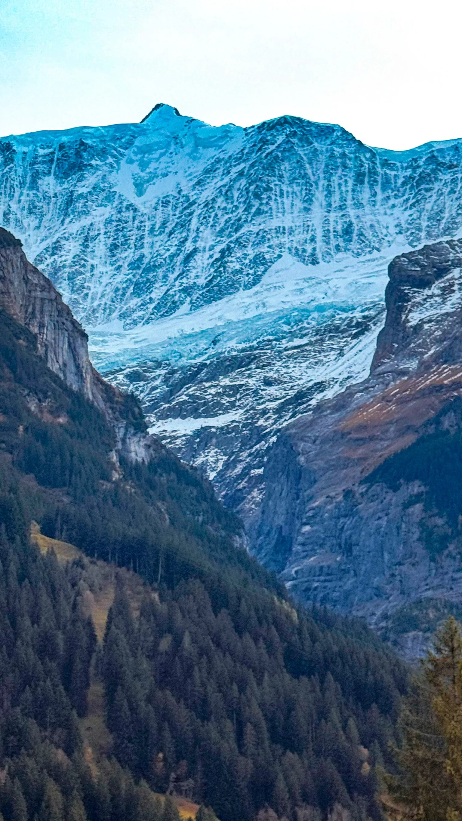 Glacier above Grindelwald Switzerland in the Swiss Alps