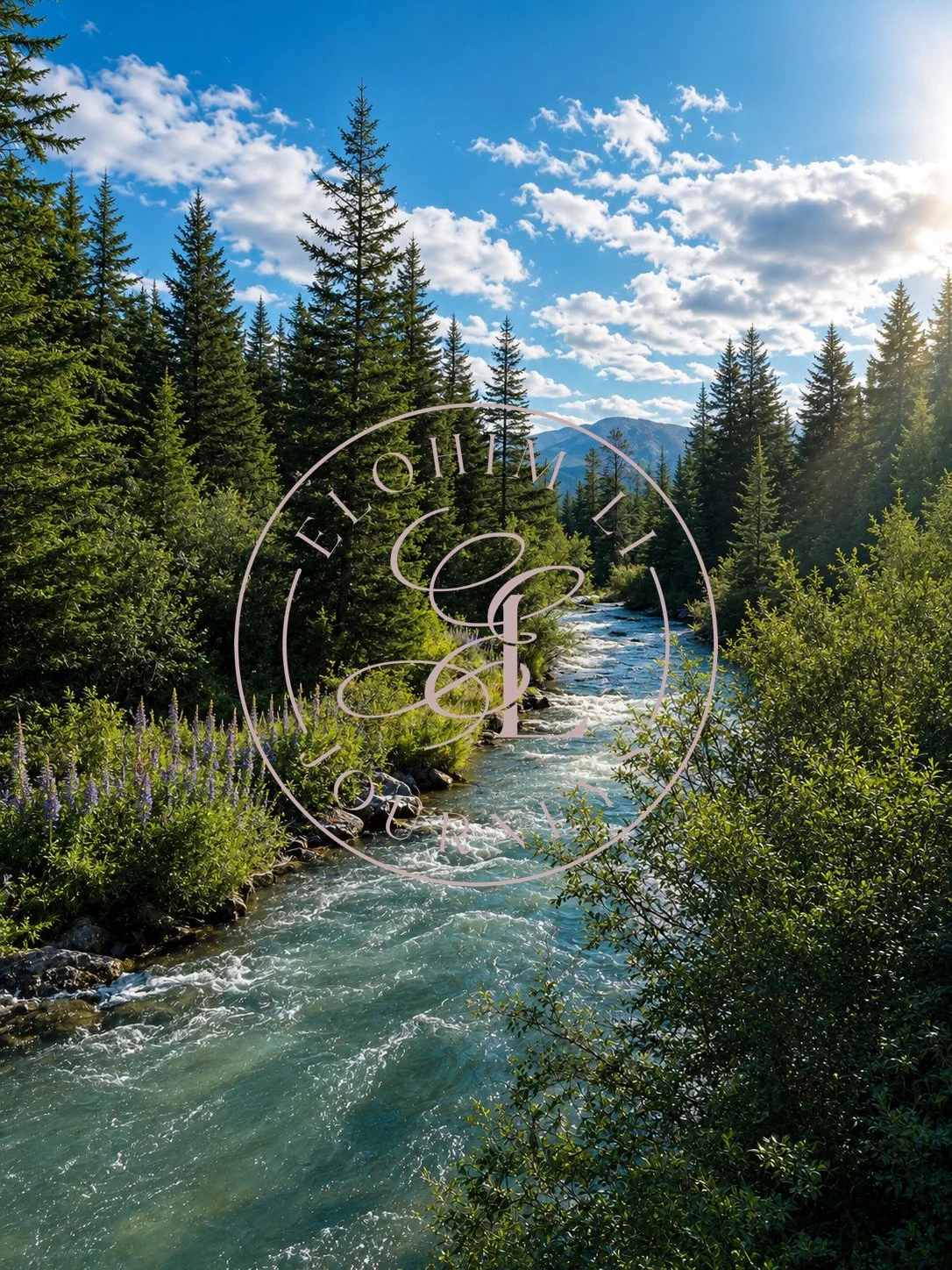 El río Bow en verano, en el Parque Nacional de Banff