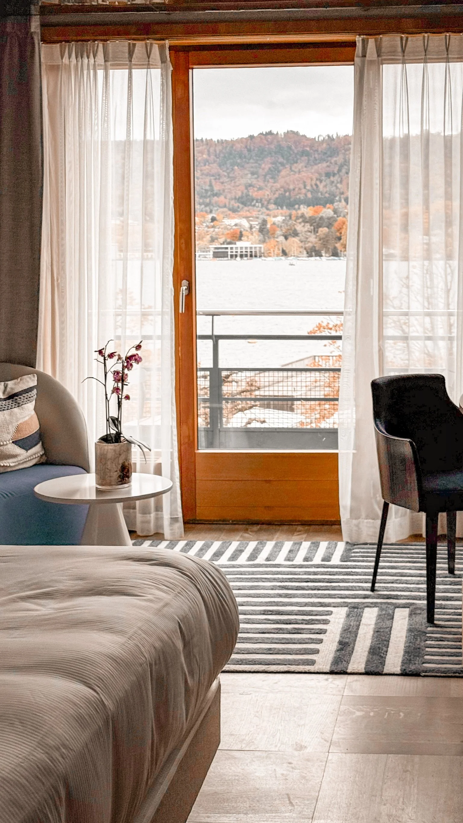 Lake view from hotel room at Hotel AMERON