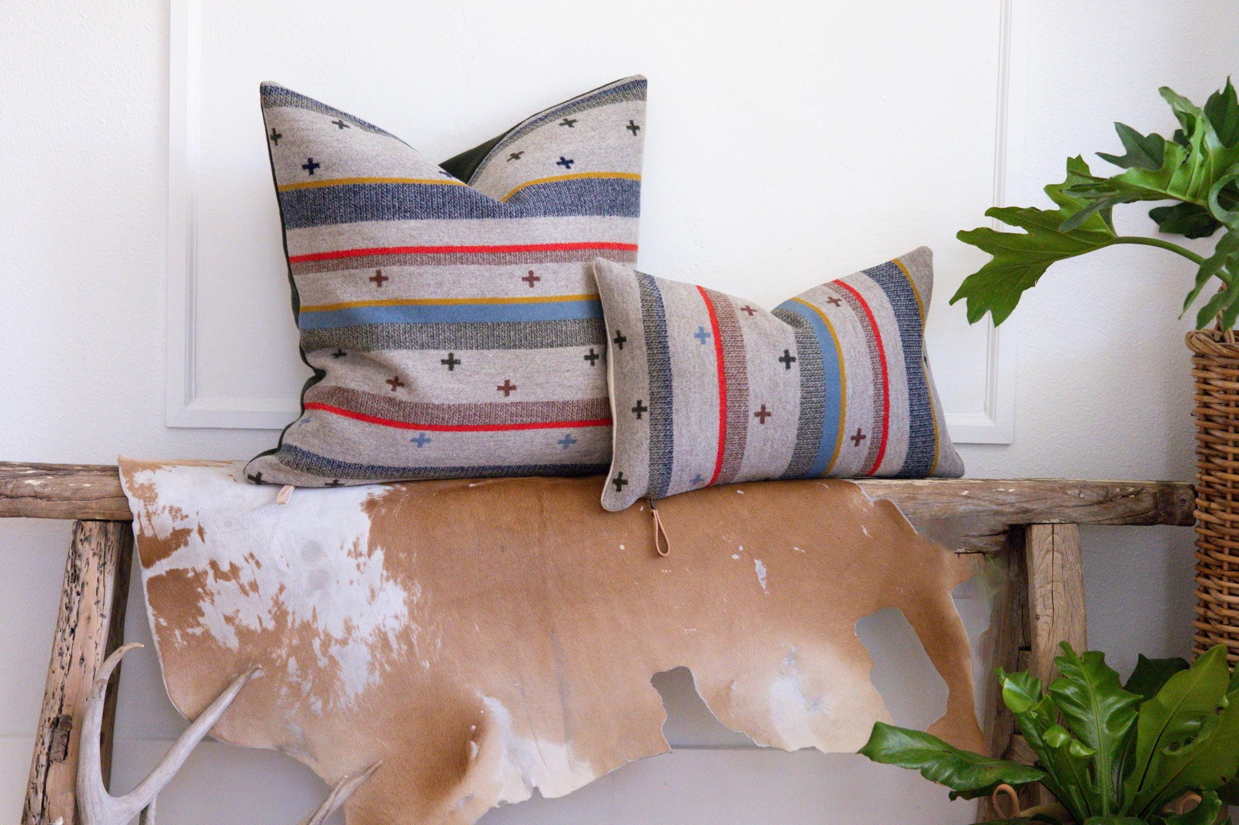 Scout Stripe Southwestern Pillows handmade by Pine and Wool Home