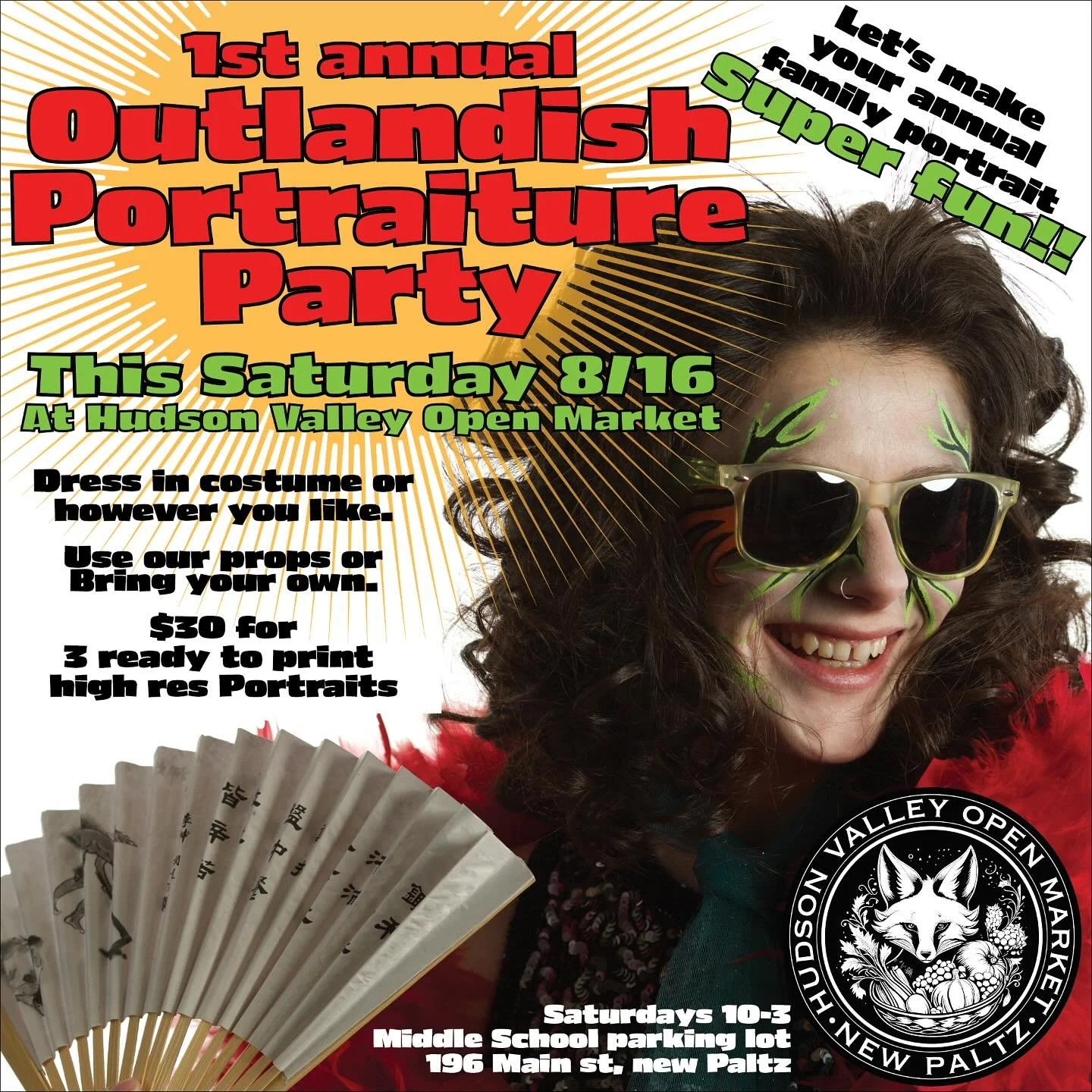 We&rsquo;re super stoked for our first annual portraiture party. Bring the fam down and make it an annual thing. Get dressed up and make some fantastic memories to give to the family for outrageous holiday gifts. Costumes, feather boas etc&hellip;all