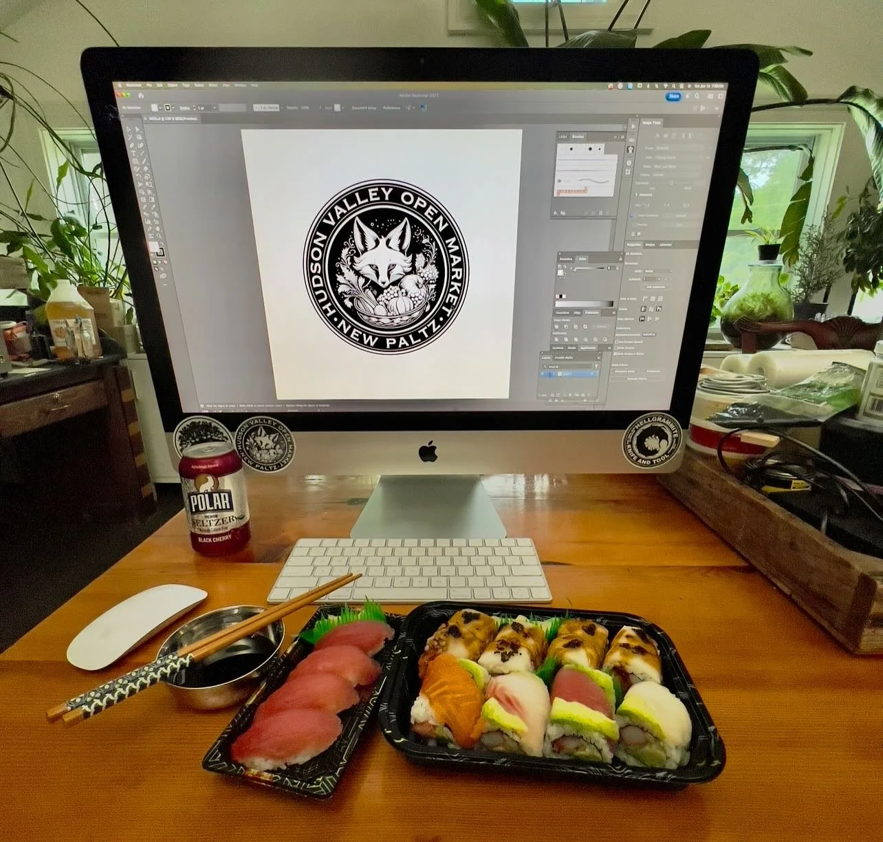 It was so refreshing to have a market with no rain that I just had to treat myself to sushi. :) A great day with great energy!! Cheers!🍻