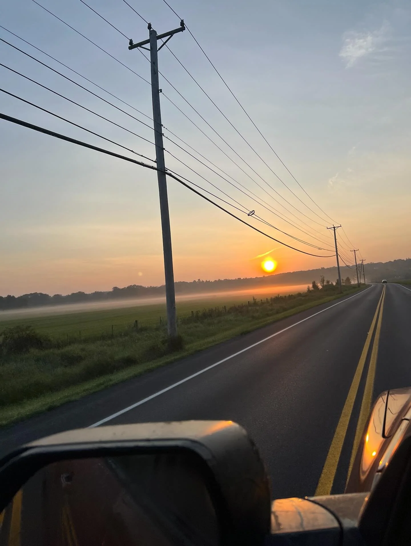 My market morning ride, all in a 1 minute time frame, the sun coming in to town and the 180&deg; view  after turning onto springtown rd. 30+ years of seeing it and it never gets old. I love where I live.