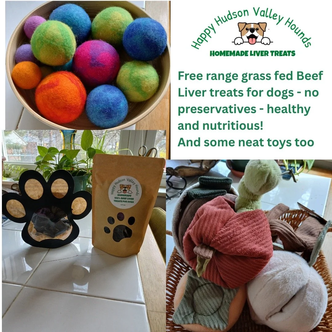 Bonnie and Joel of @hhvhtreats have been with us since day 1, in 2024! Their dog treats are made from the most nutritionally rewarding ingredient for pups. They're also introducing some great toys this season, like these natural 100% organic wool bal
