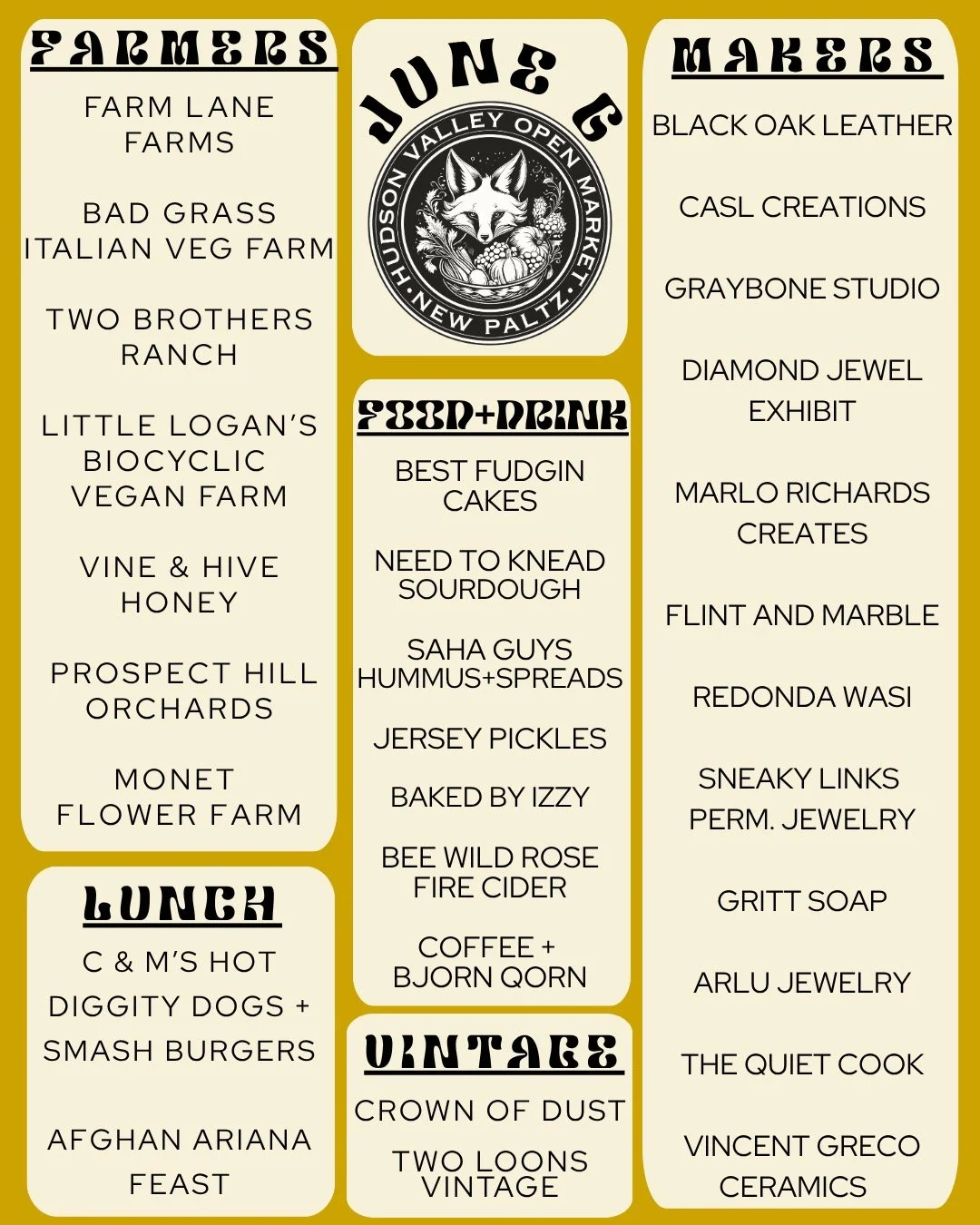It's looking like a beautiful weekend! Why don't you come down to stroll the market, listen to some great music, eat lunch, bring home your veggies and fruit for the week, and treat yourself to some handcrafted art and a bouquet of flowers! See you a